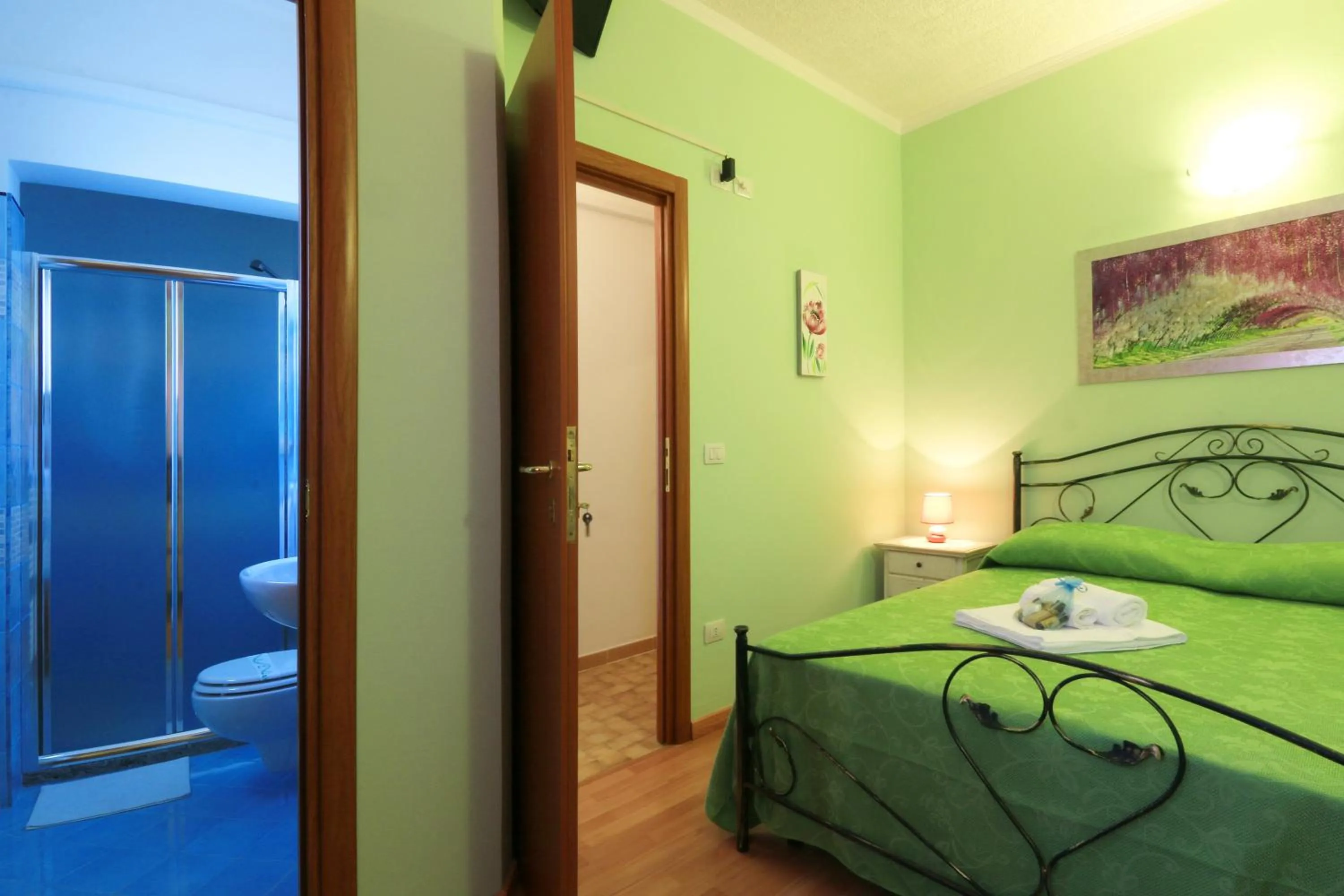 Bedroom, Bed in B&B La Villa