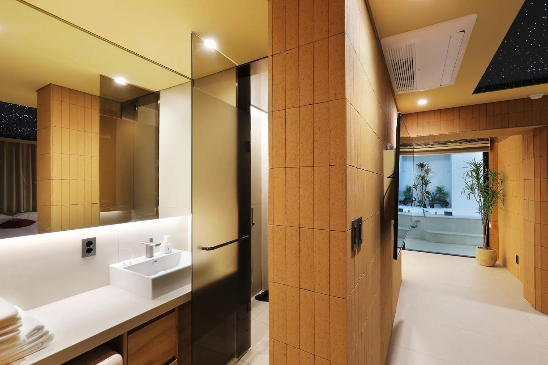 Bathroom, Bed in Seoul Inn Hotel by The Designers