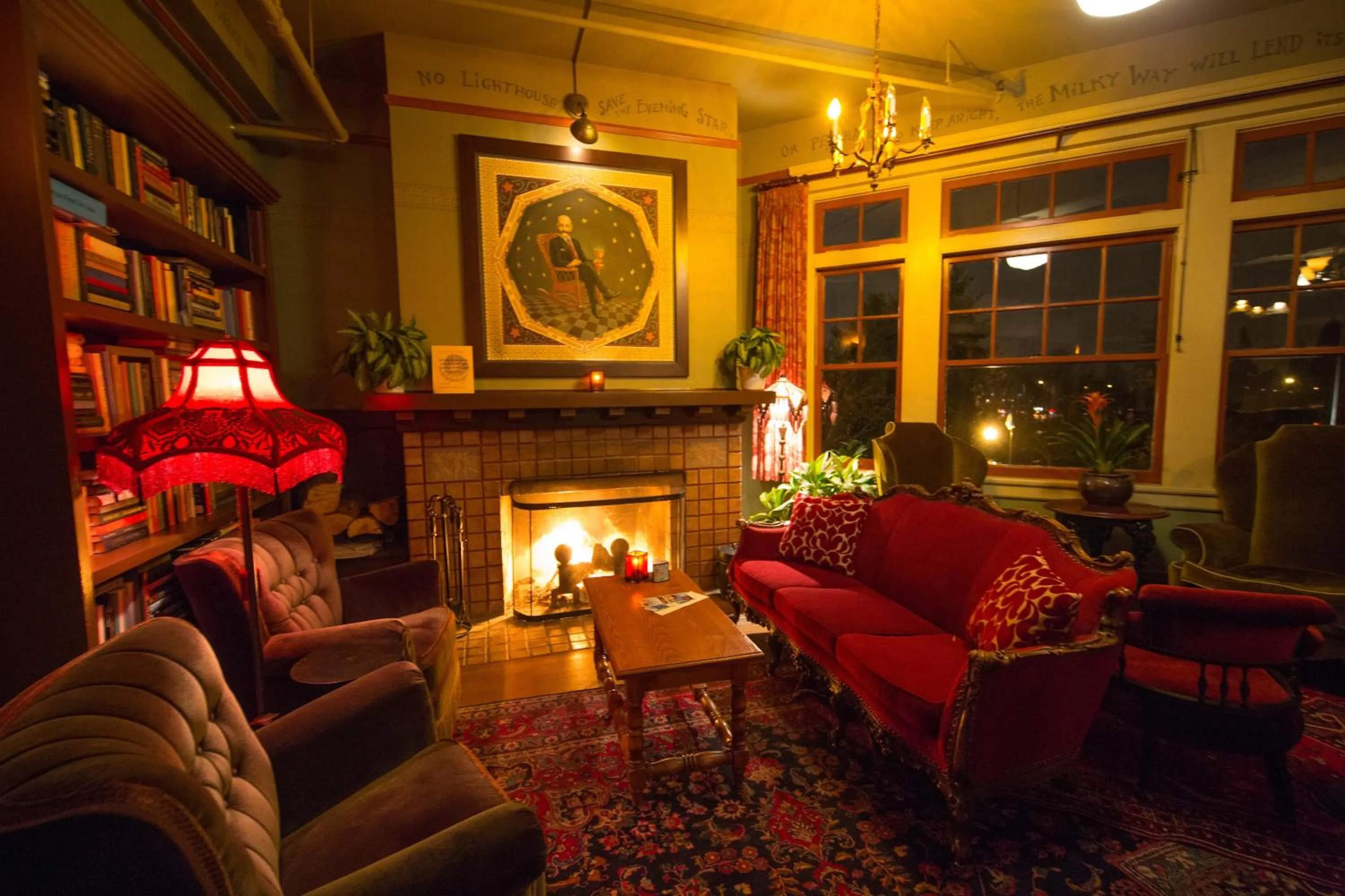 Seating area in McMenamins Grand Lodge