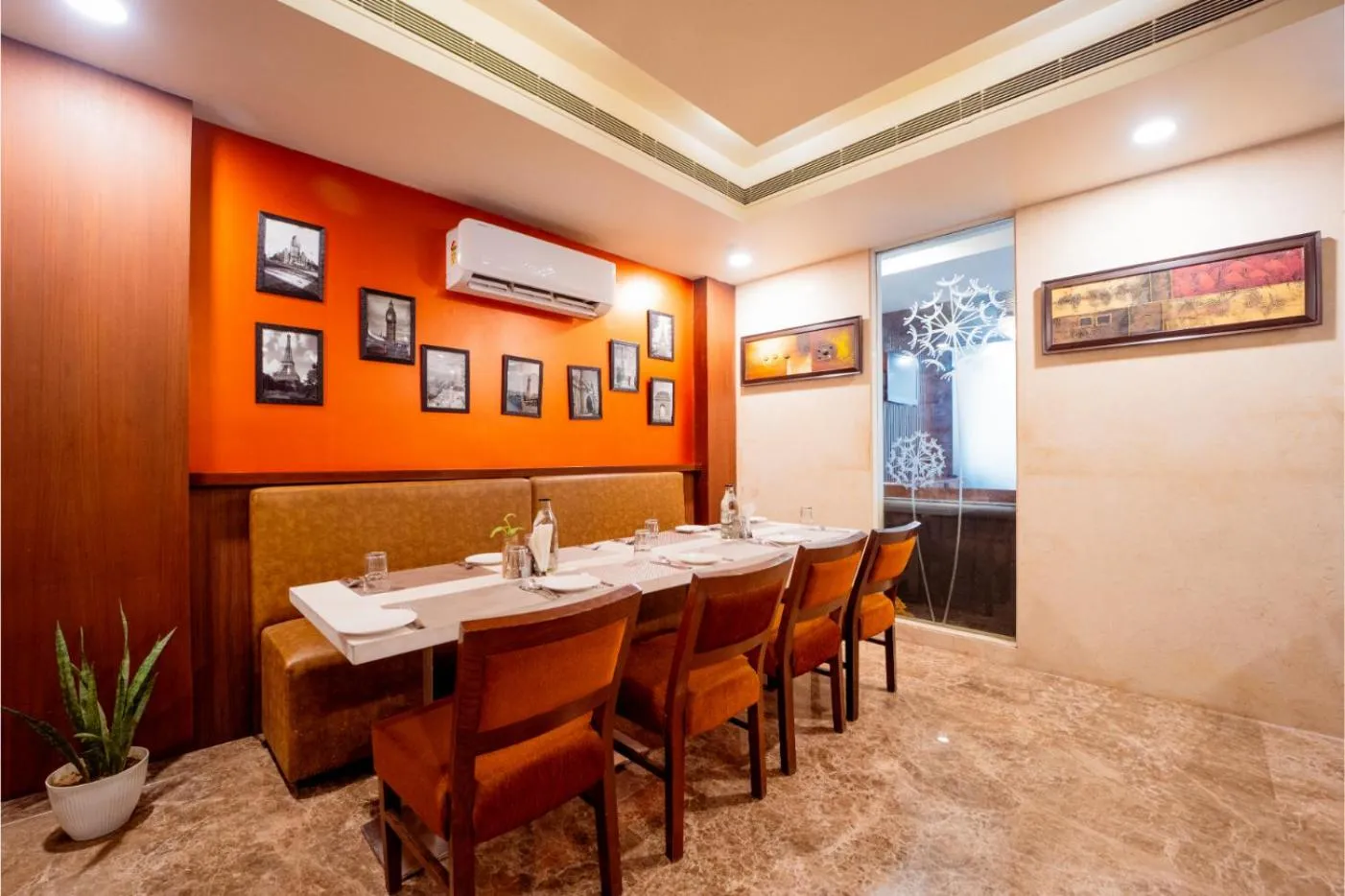 Dining area in HHW Hotel- Agra