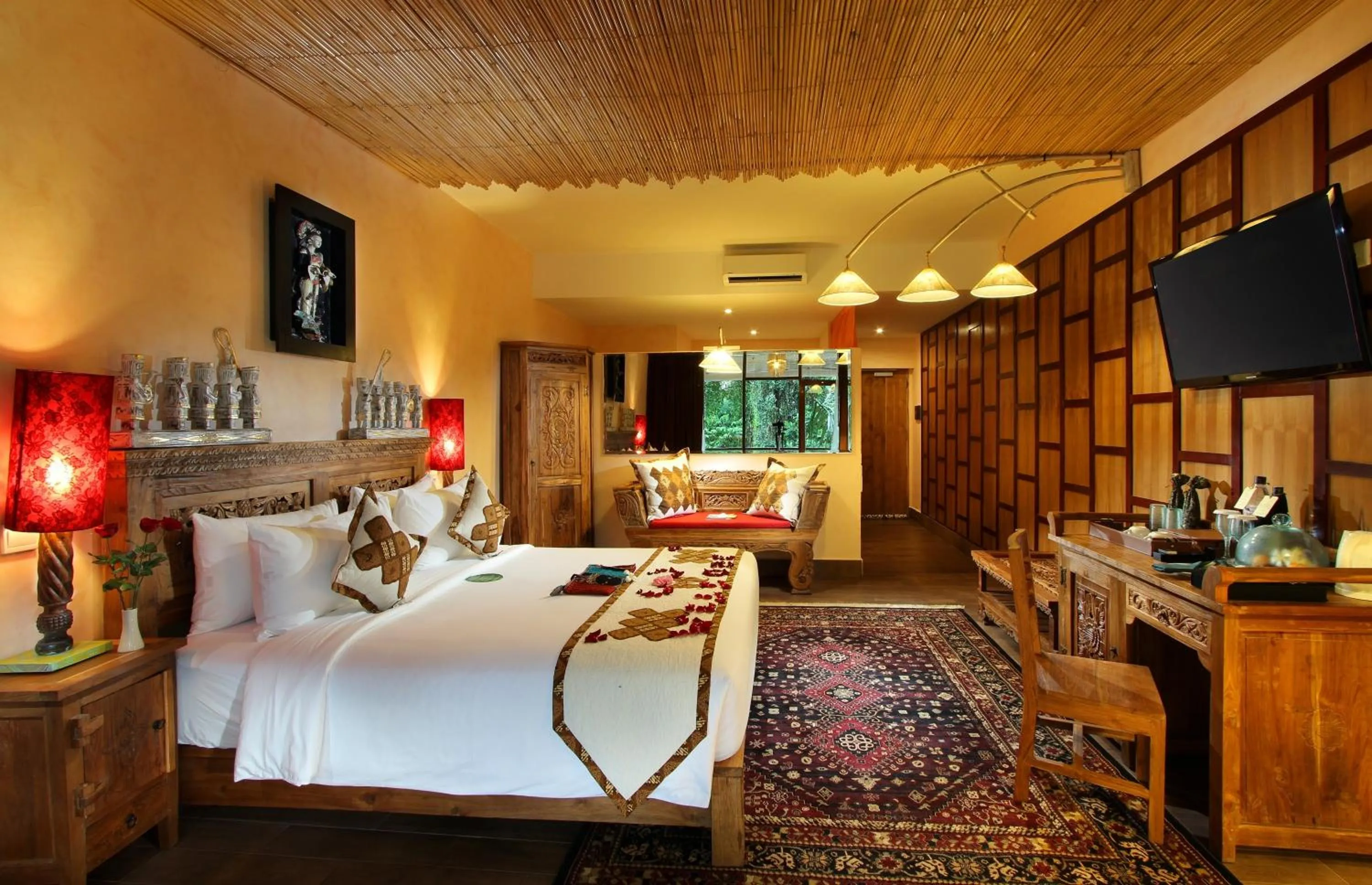 Bathroom, Bed in Jungle Retreat by Kupu Kupu Barong