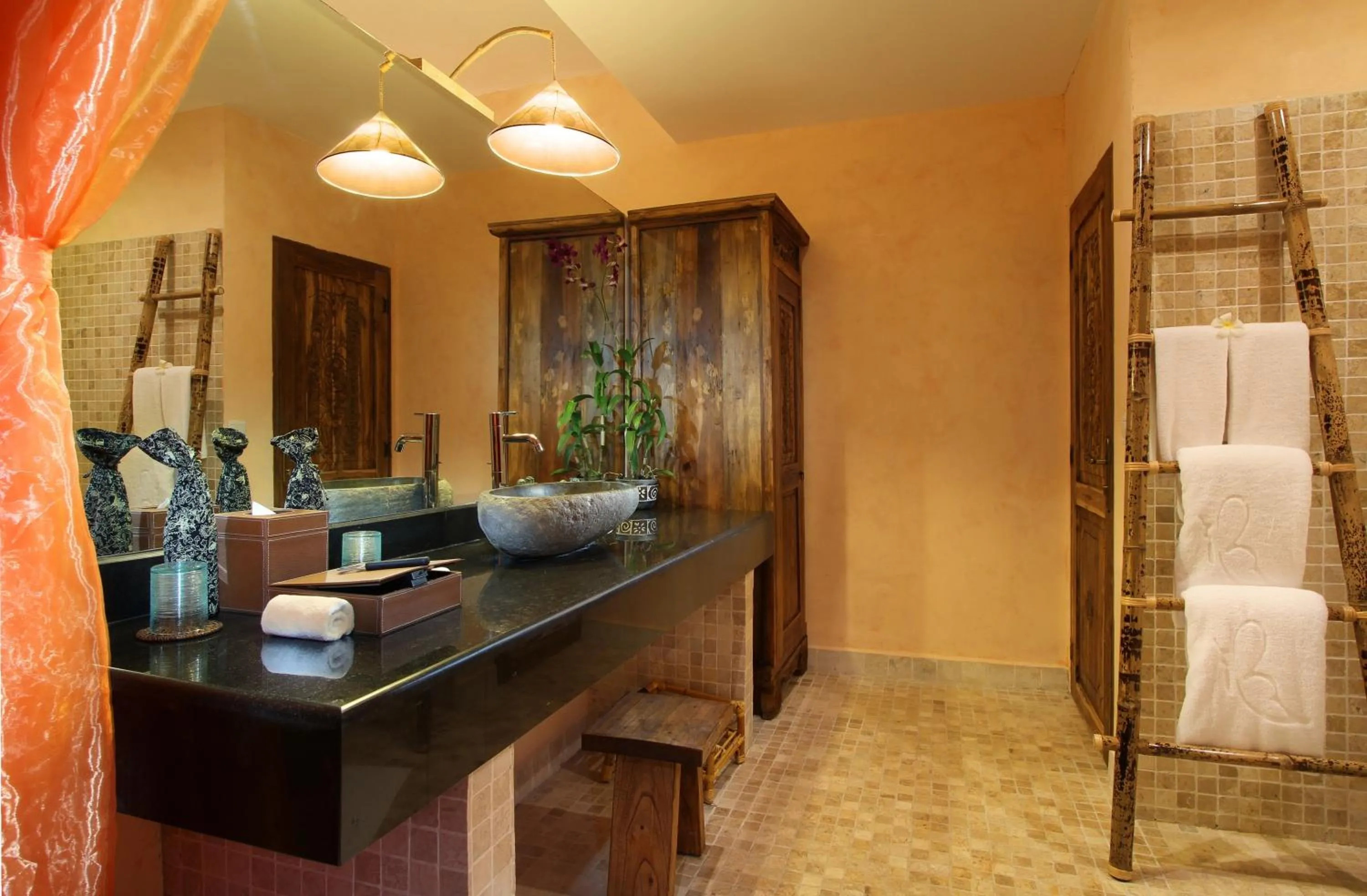 Bathroom in Jungle Retreat by Kupu Kupu Barong