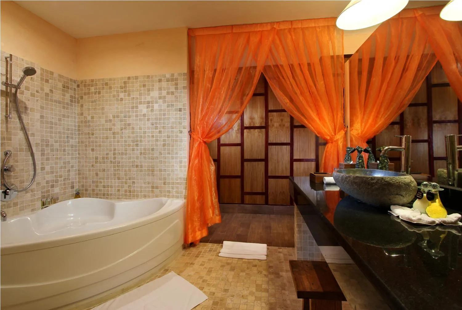 Bathroom in Jungle Retreat by Kupu Kupu Barong