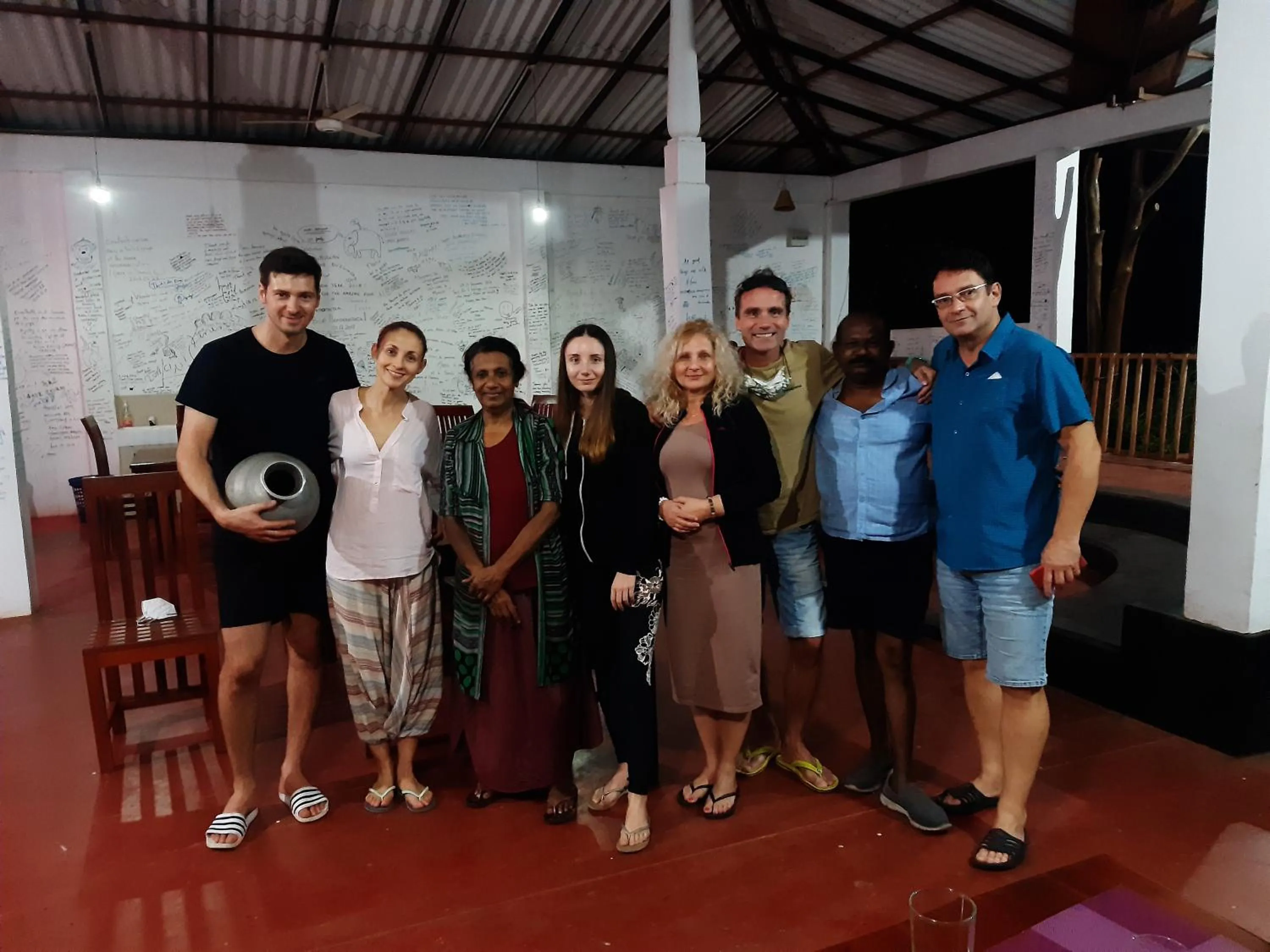 Family in Banana Rest Sigiriya
