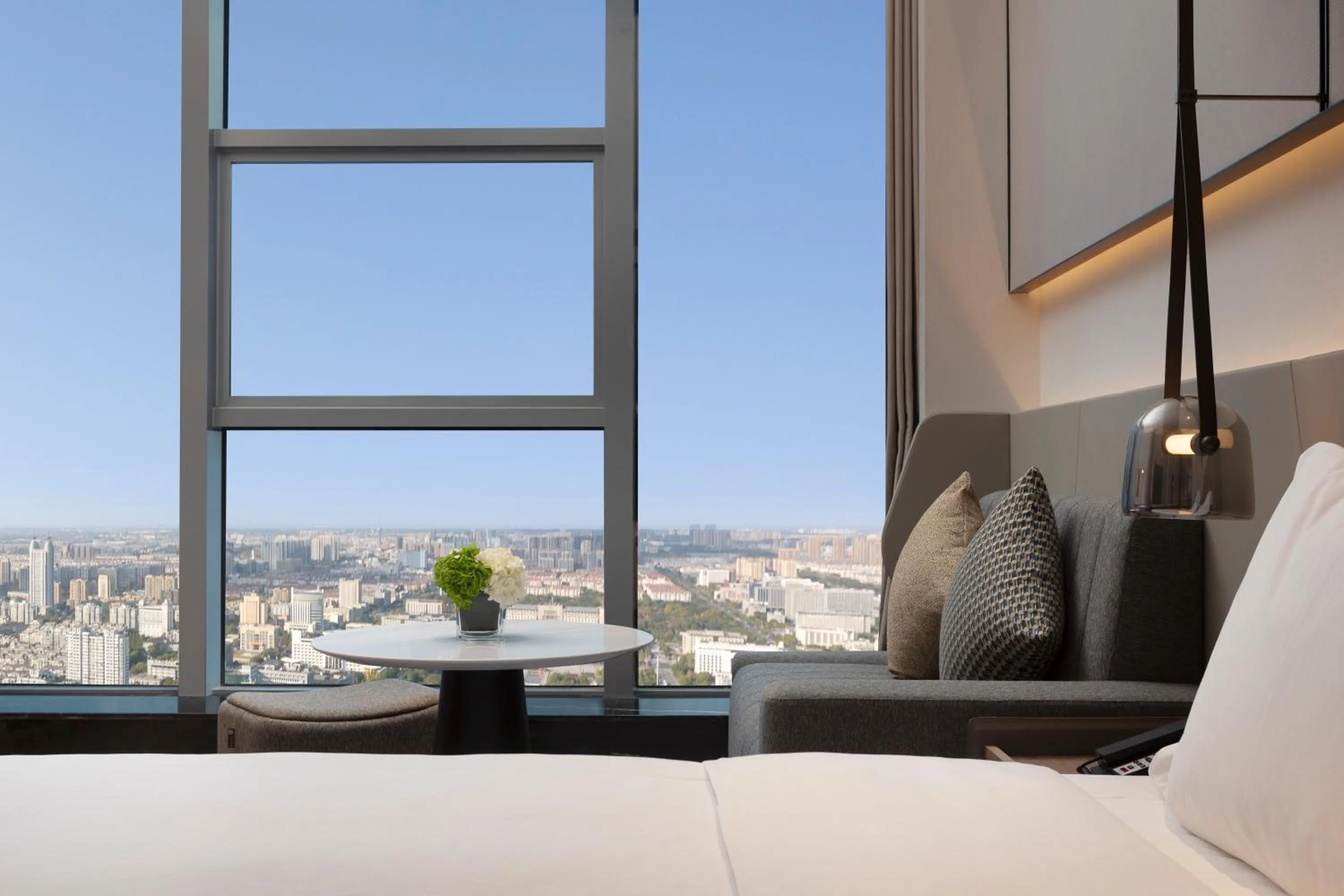 City view, Bed in Crowne Plaza Taizhou City Center by IHG