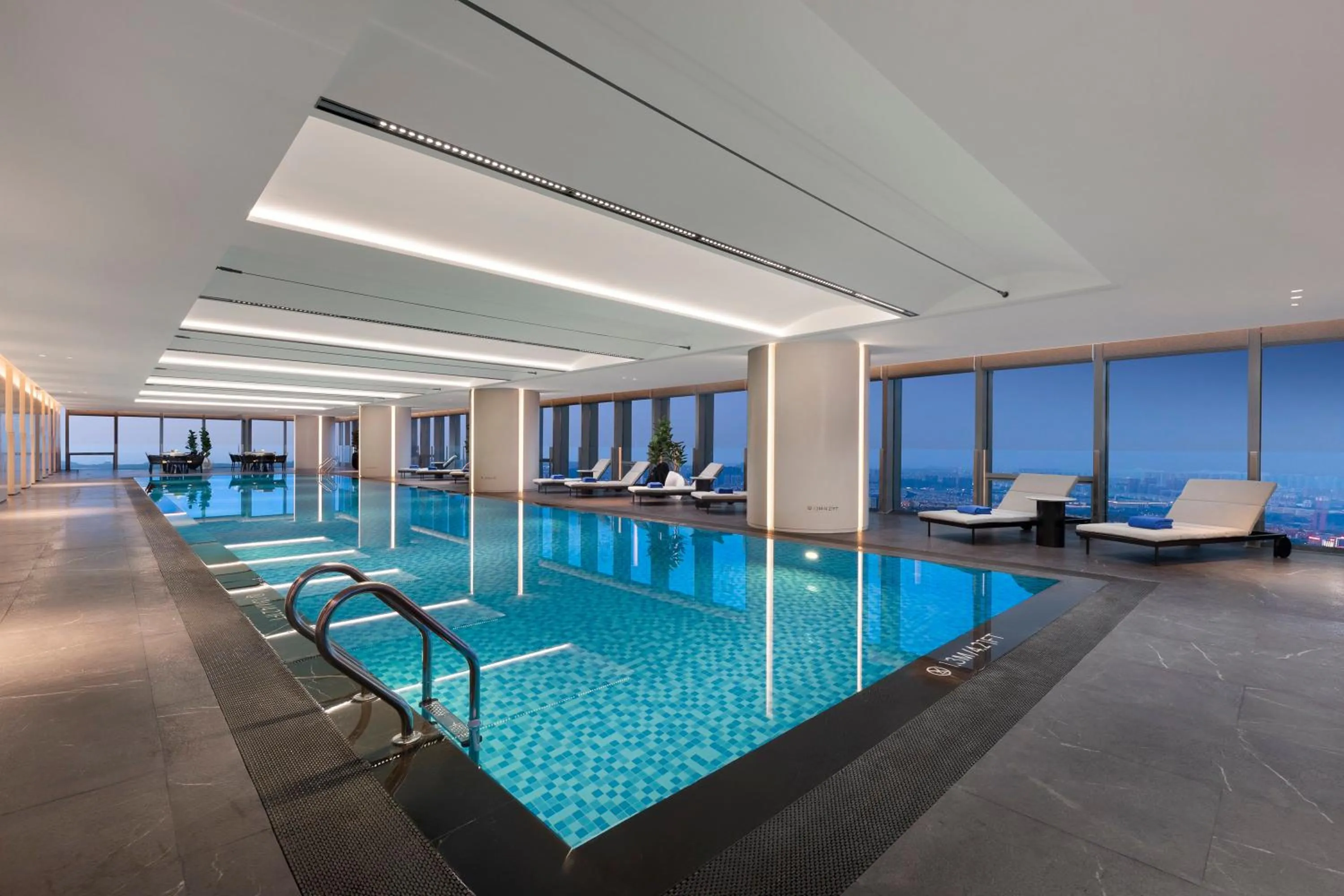 Pool view in Crowne Plaza Taizhou City Center by IHG