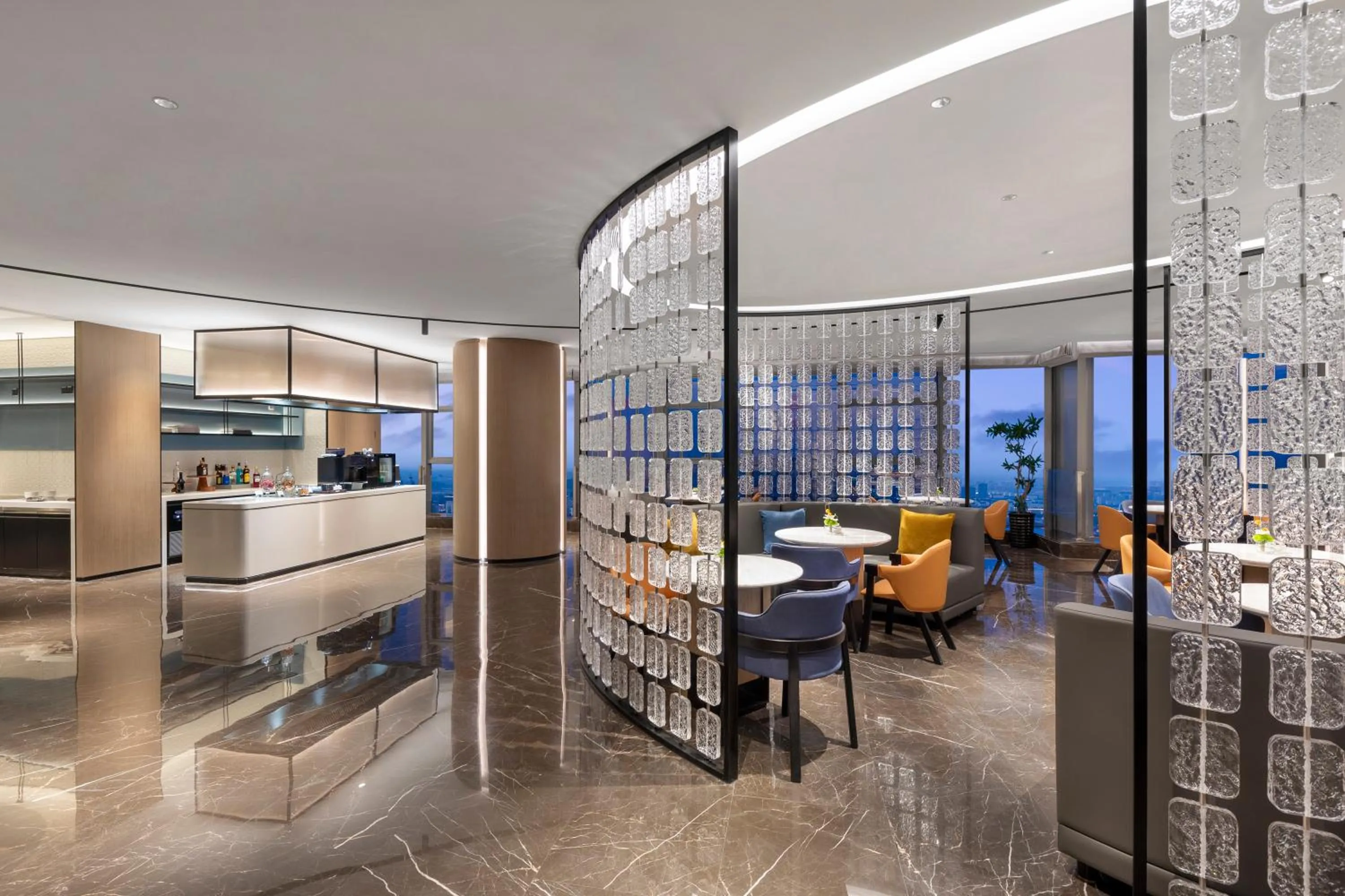 Seating area in Crowne Plaza Taizhou City Center by IHG