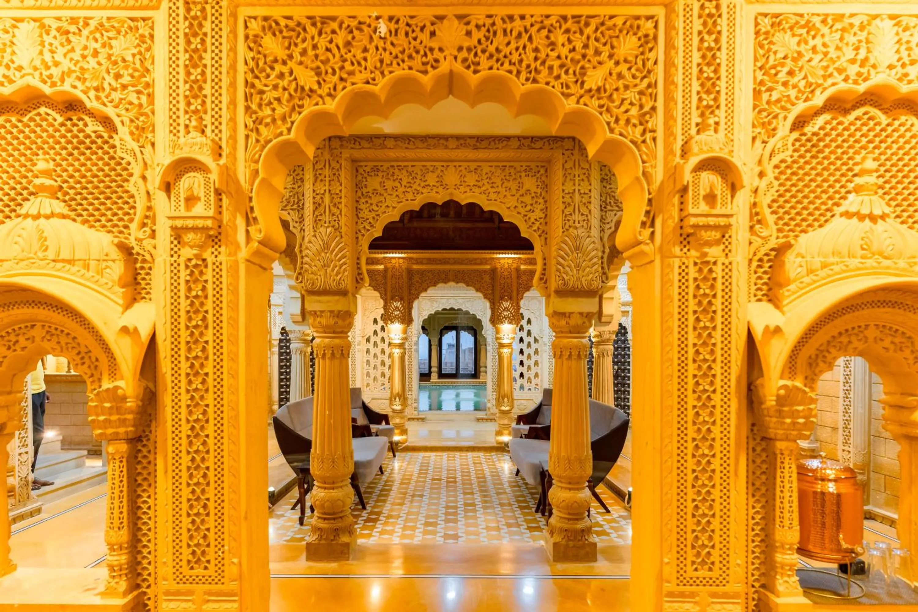 Seating area in Hotel Durjay Garh