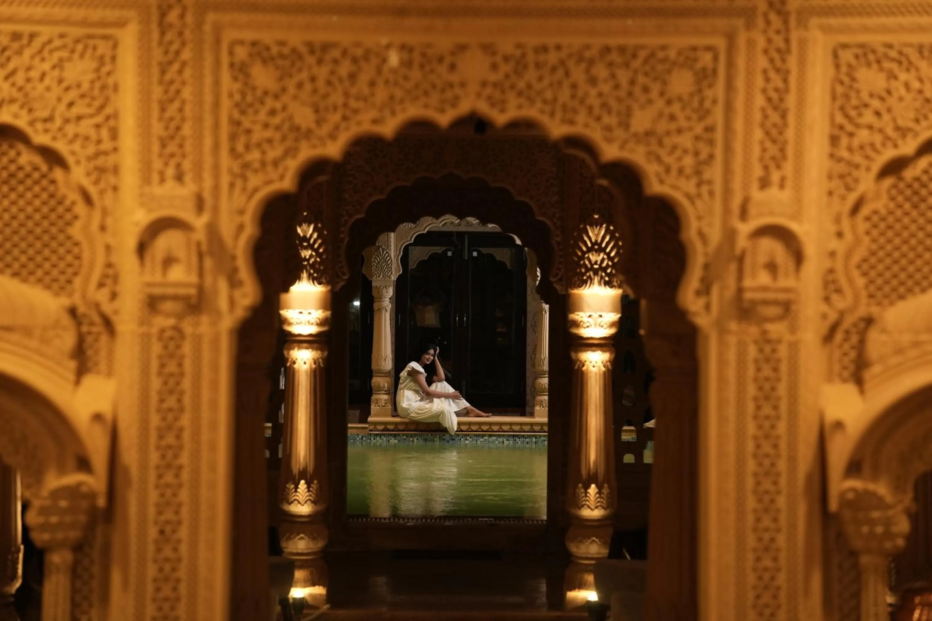 Swimming pool in Hotel Durjay Garh