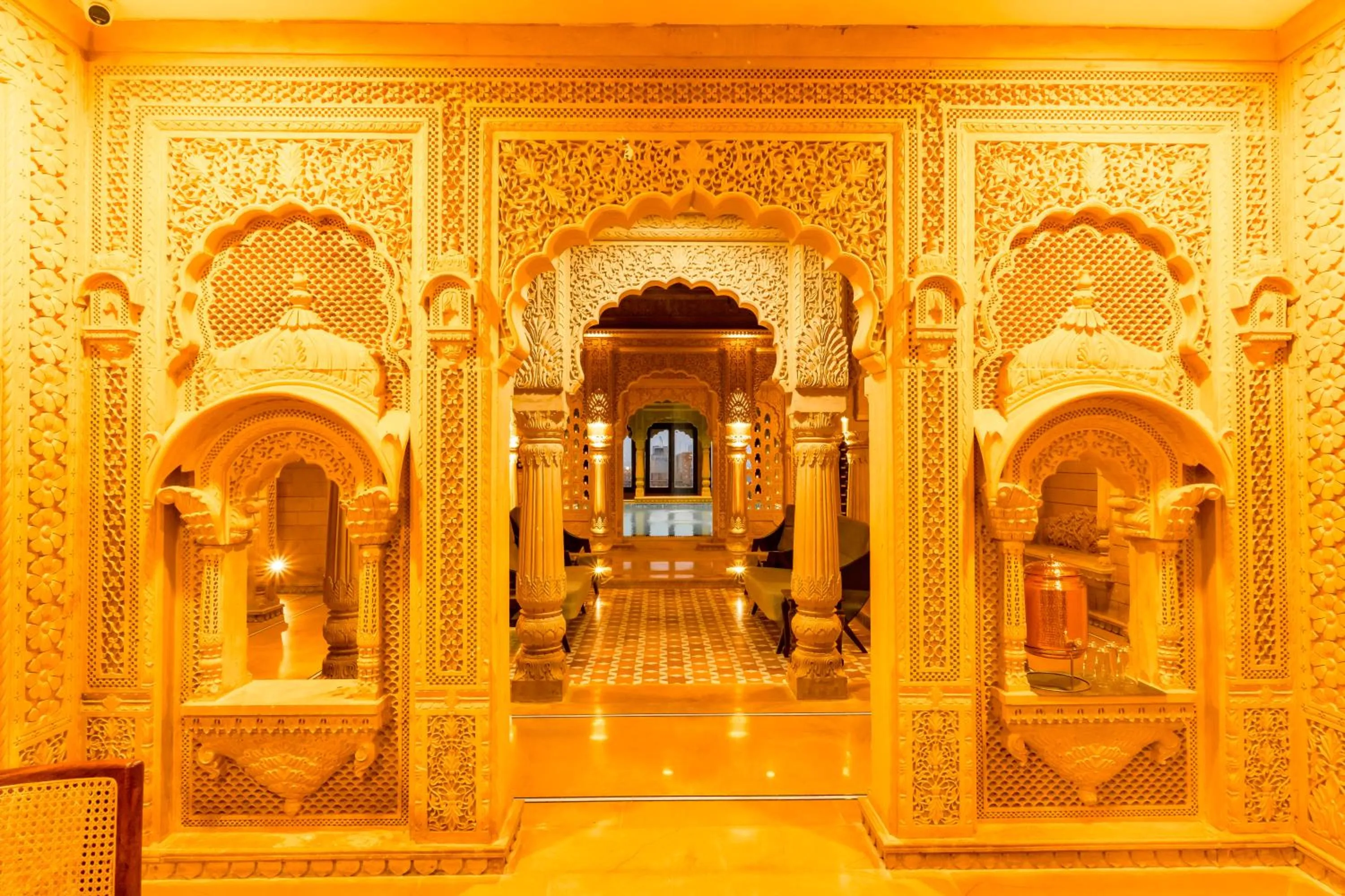 Seating area in Hotel Durjay Garh