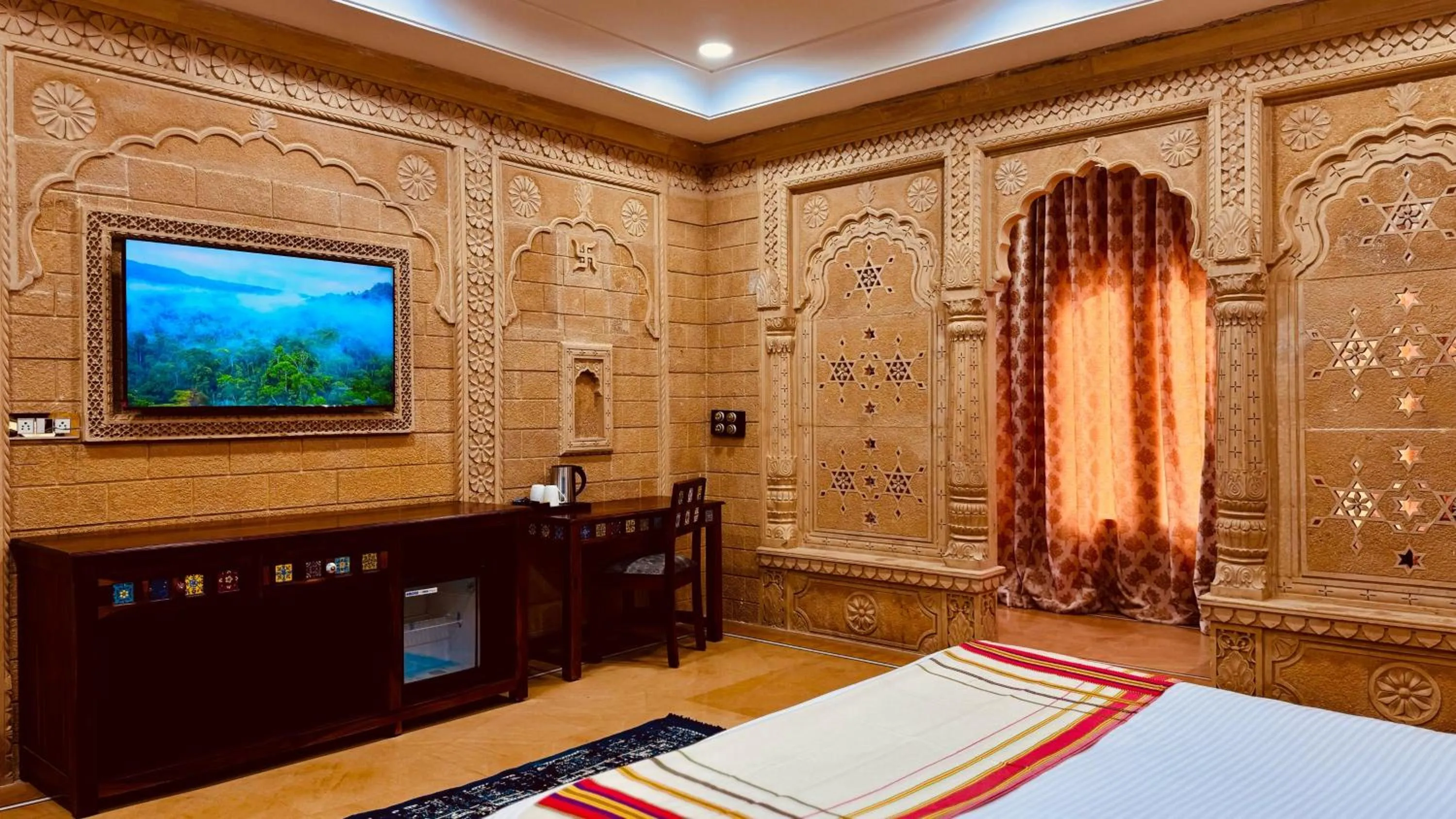 Bedroom in Hotel Durjay Garh