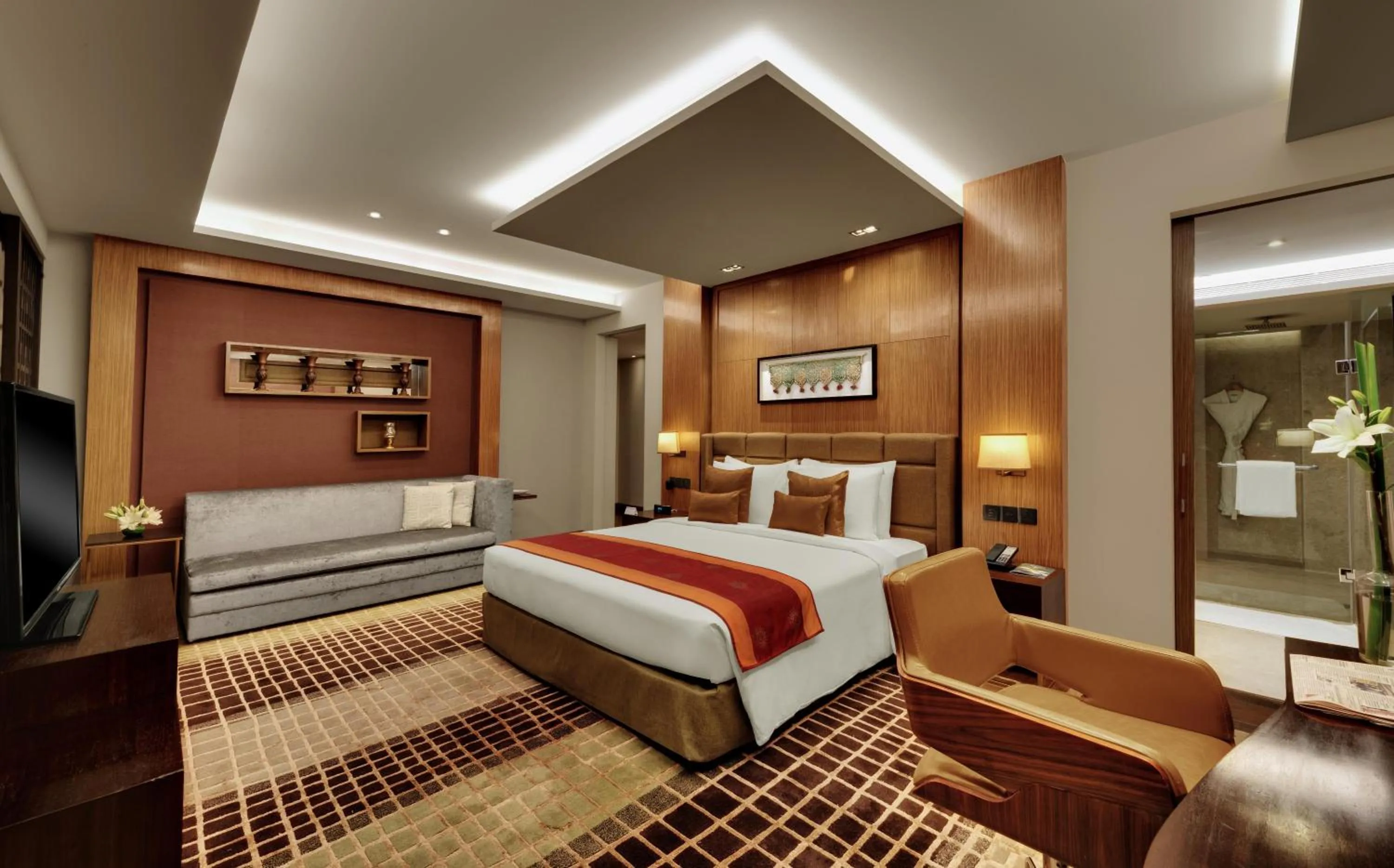 Photo of the whole room, Bed in Hyatt Regency Ahmedabad