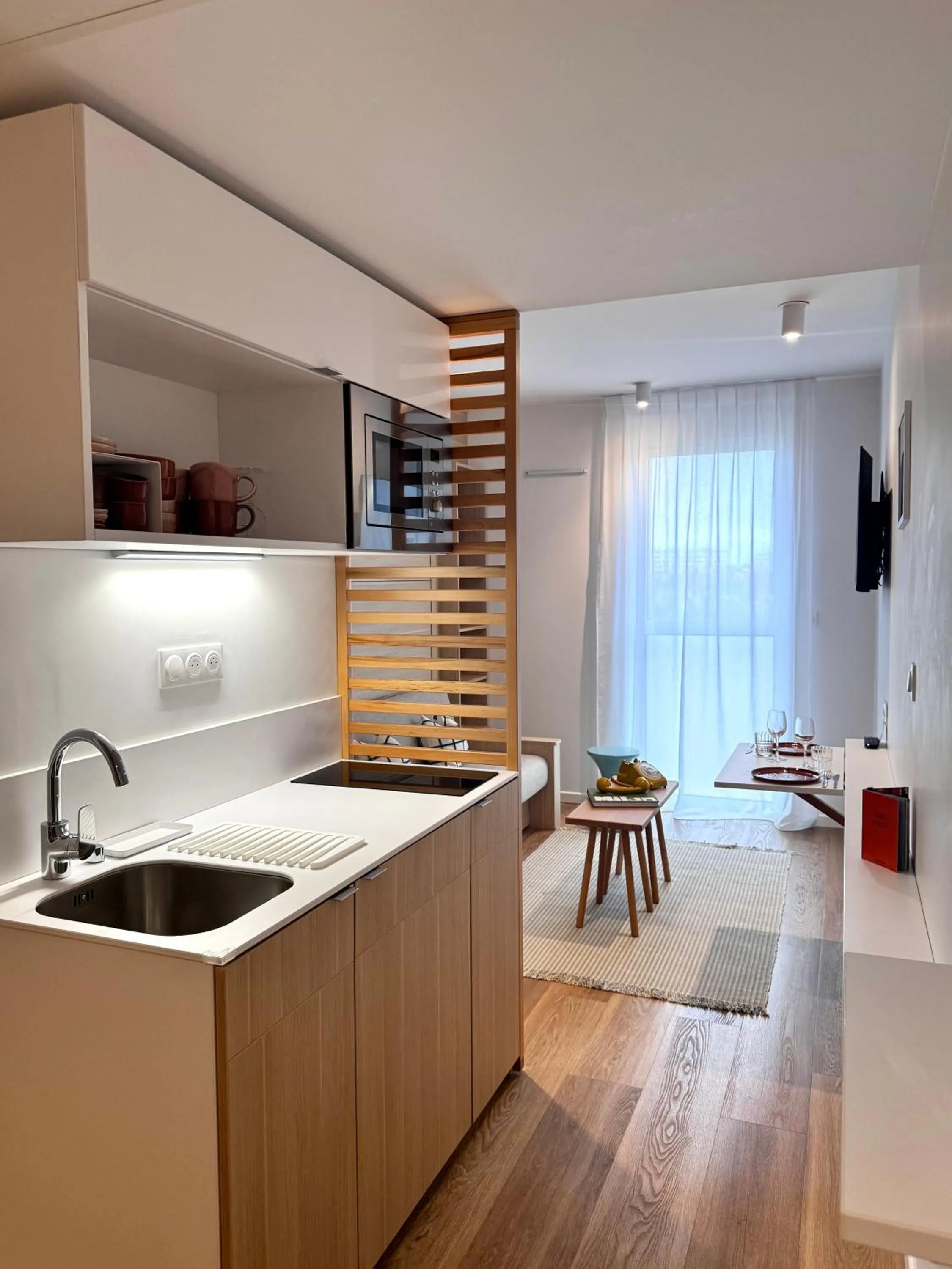 Kitchen or kitchenette in Bikube Montpellier