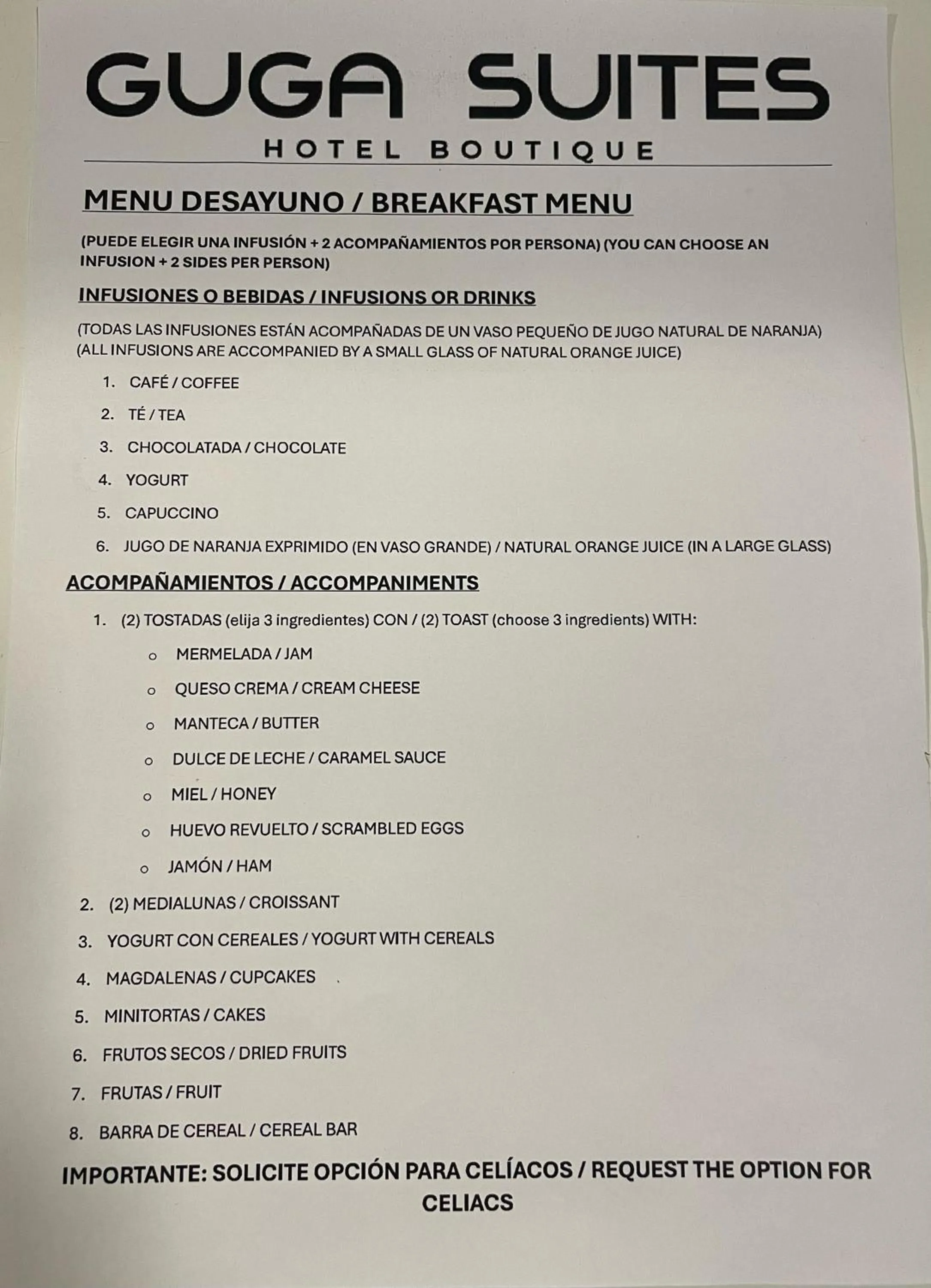 Breakfast in Gugasuites