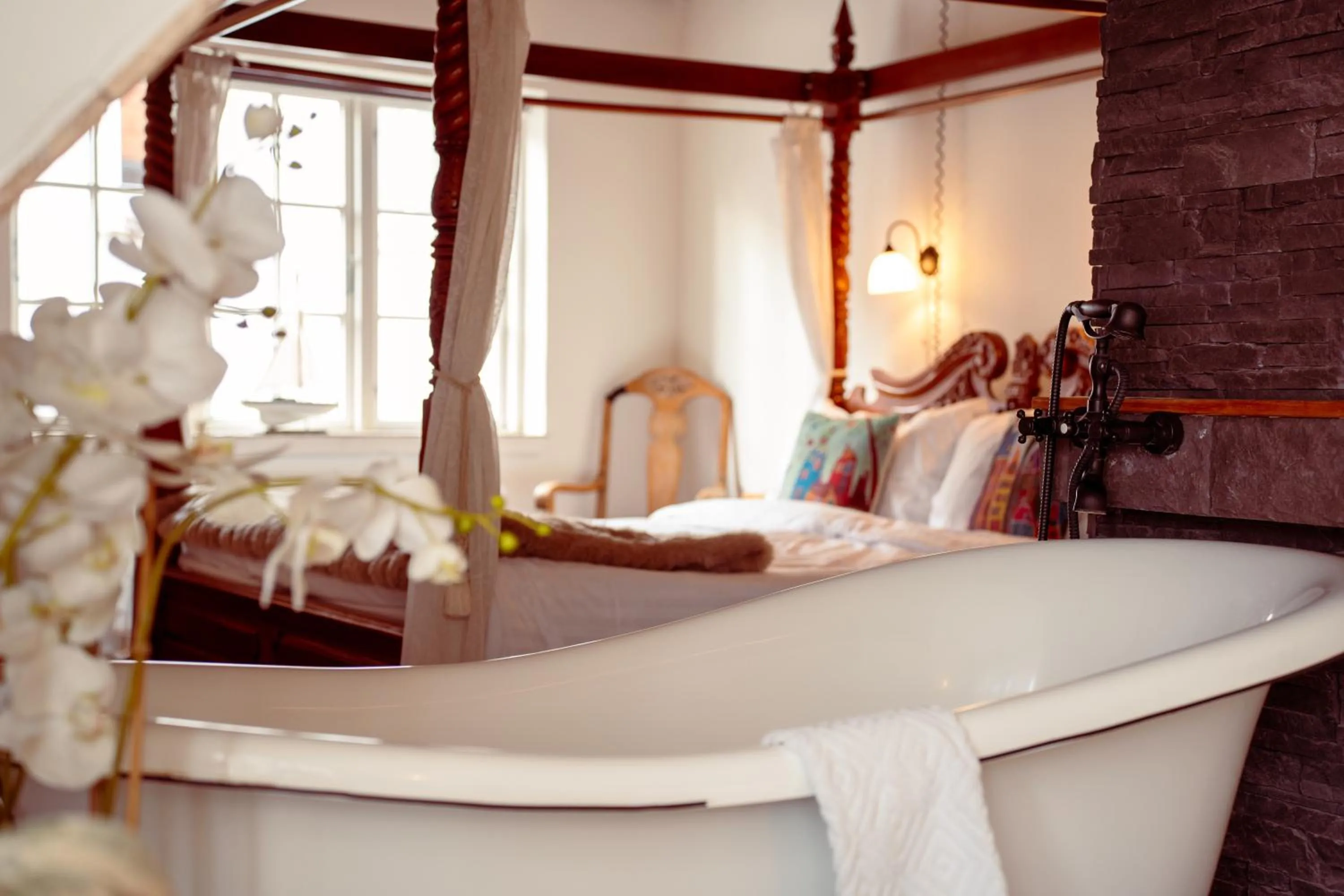 Bed in Boutique Hotel Postgården