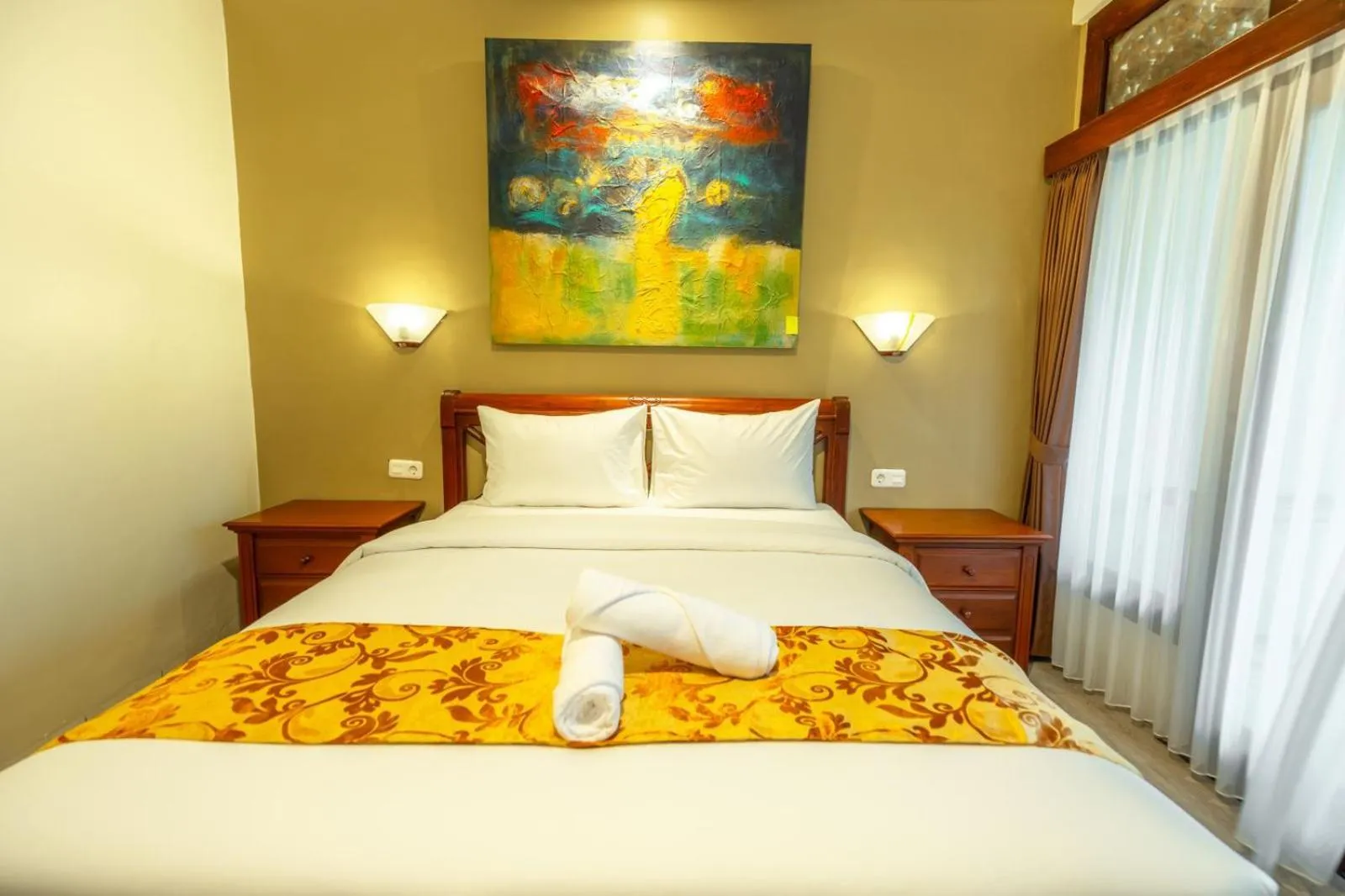 Bedroom, Bed in The Central Lovina Hotel & Restaurant