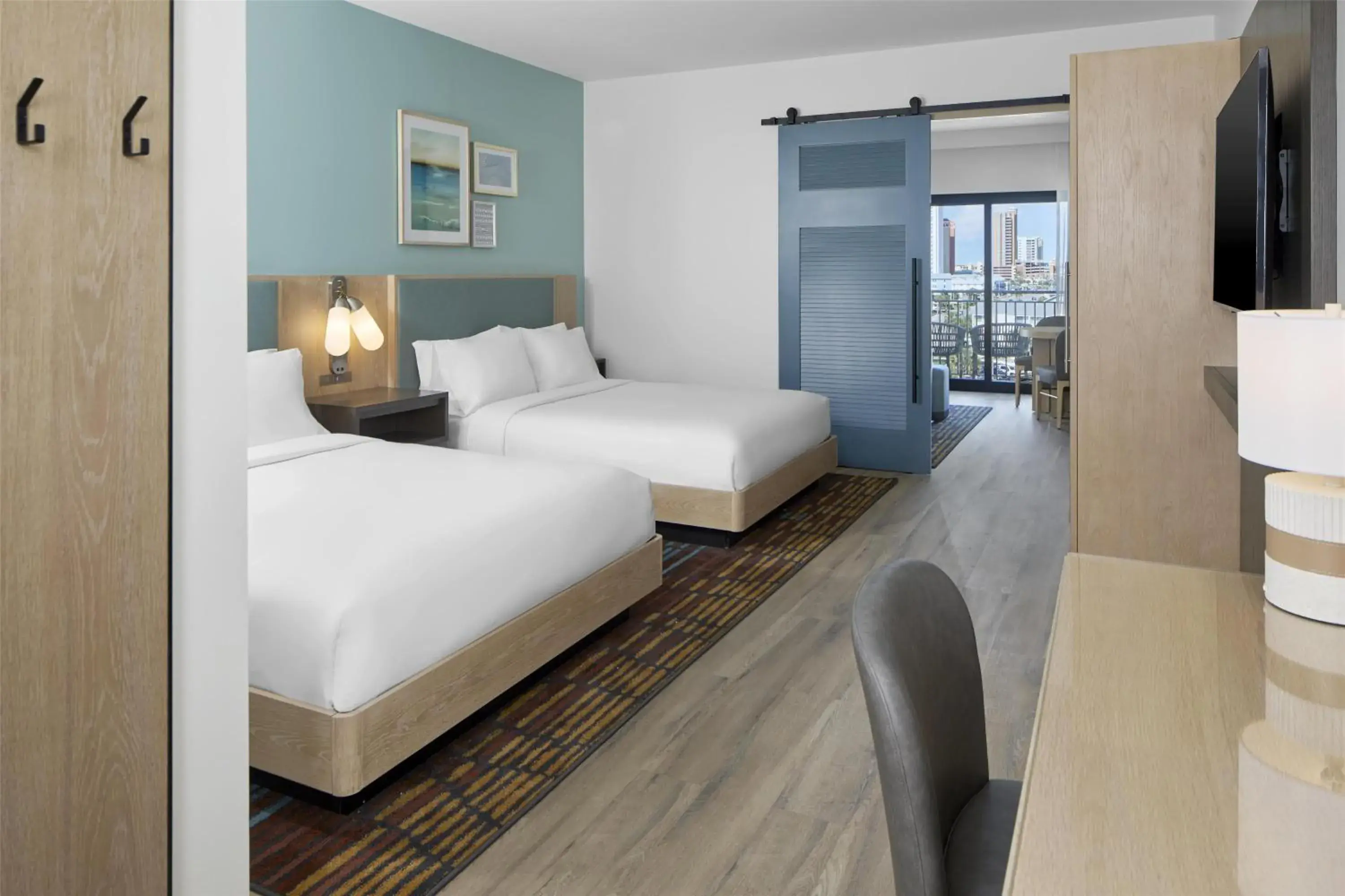 Queen Suite wit Two Queen Beds and Balcony - Partial View in Embassy Suites By Hilton Gulf Shores Beach Resort Queen Suite wit Two Queen Beds and Balcony - Partial View in Embassy Suites By Hilton Gulf Shores Beach Resort