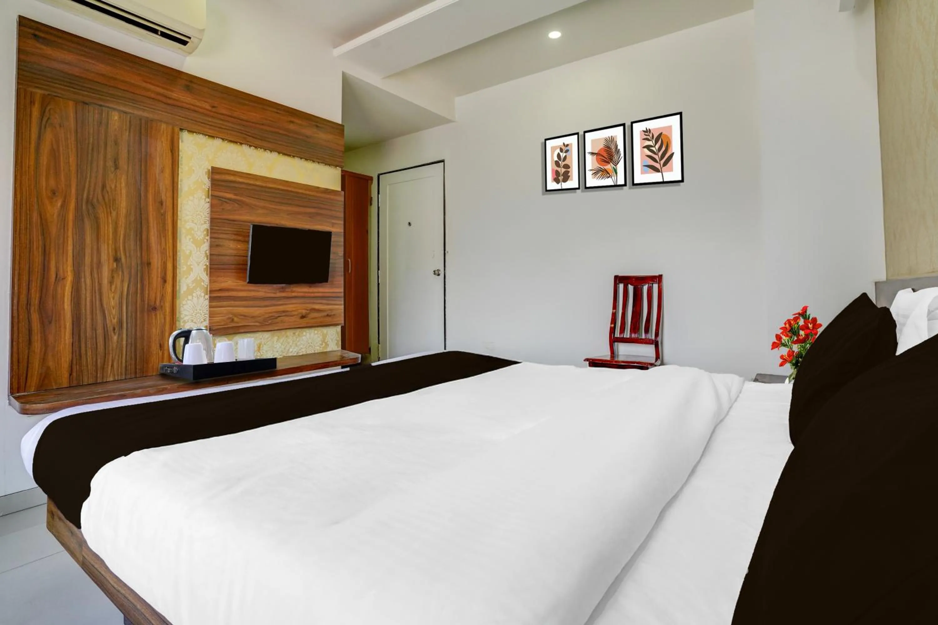 Bedroom, Bed in Townhouse Godavari Riverbank Formerly Shanti Datta Inn