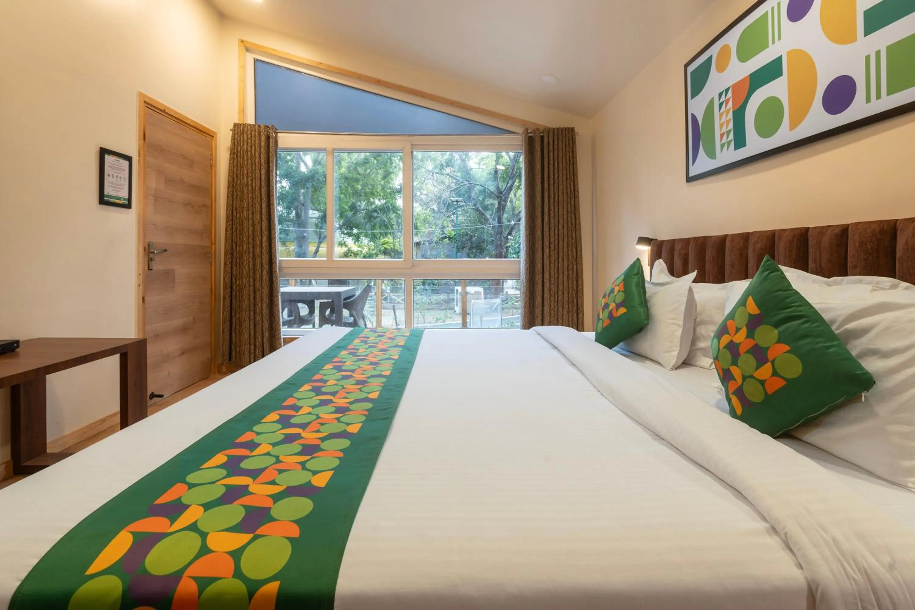 Bedroom, Bed in Treebo Premium Mowgli's Den Pench with Swimming Pool