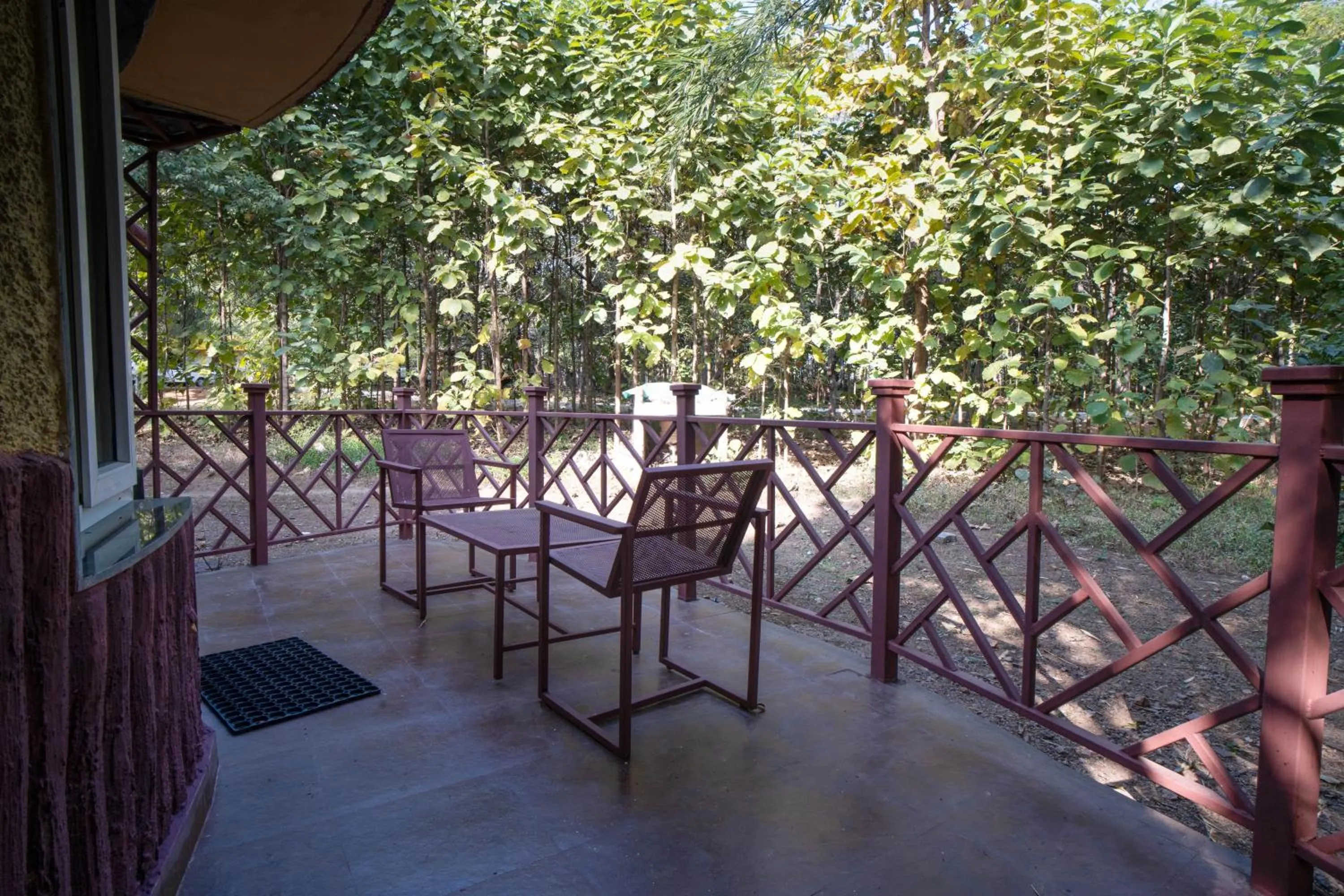 Balcony/Terrace in Treebo Premium Mowgli's Den, Pench