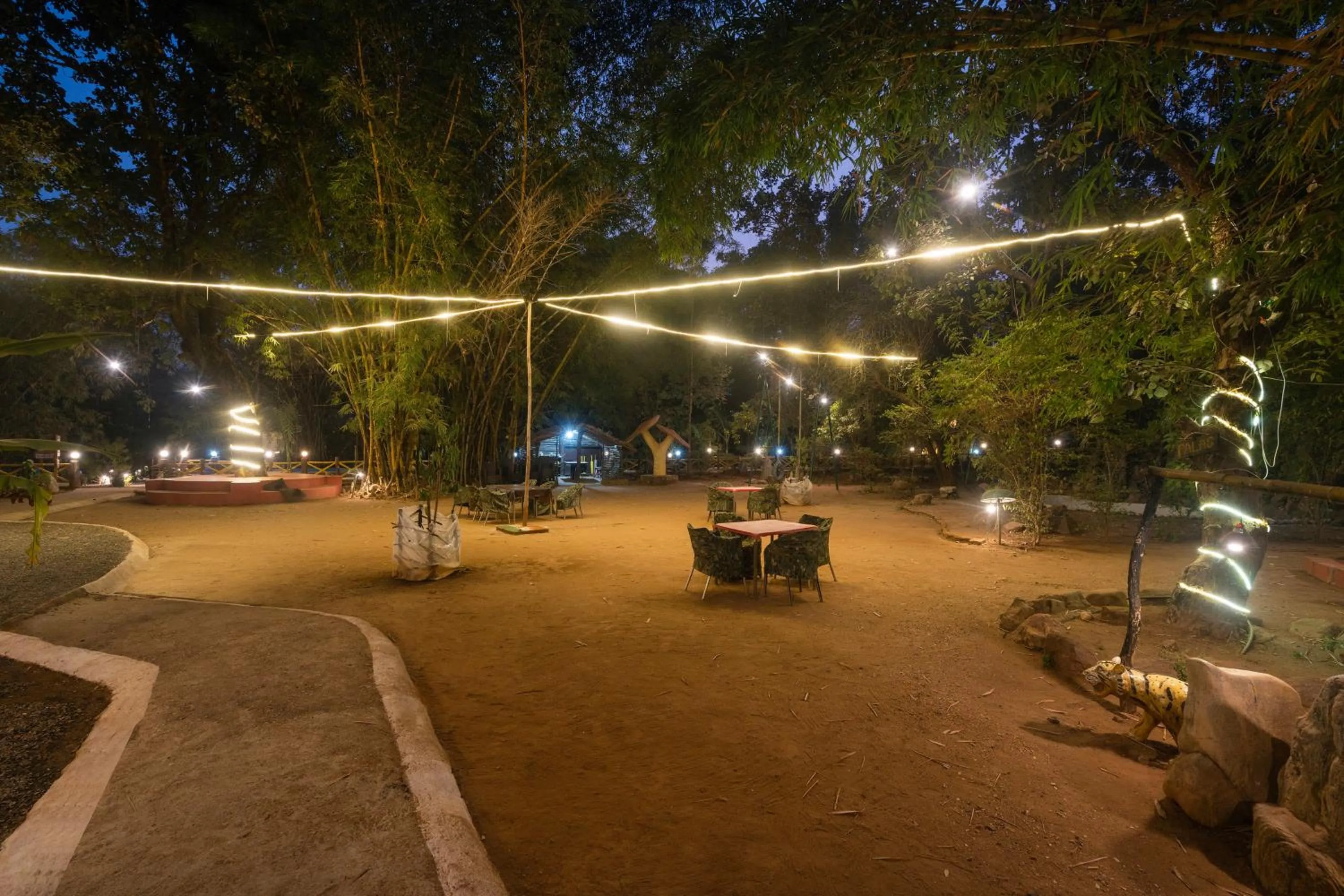 Garden in Treebo Premium Mowgli's Den Pench with Swimming Pool