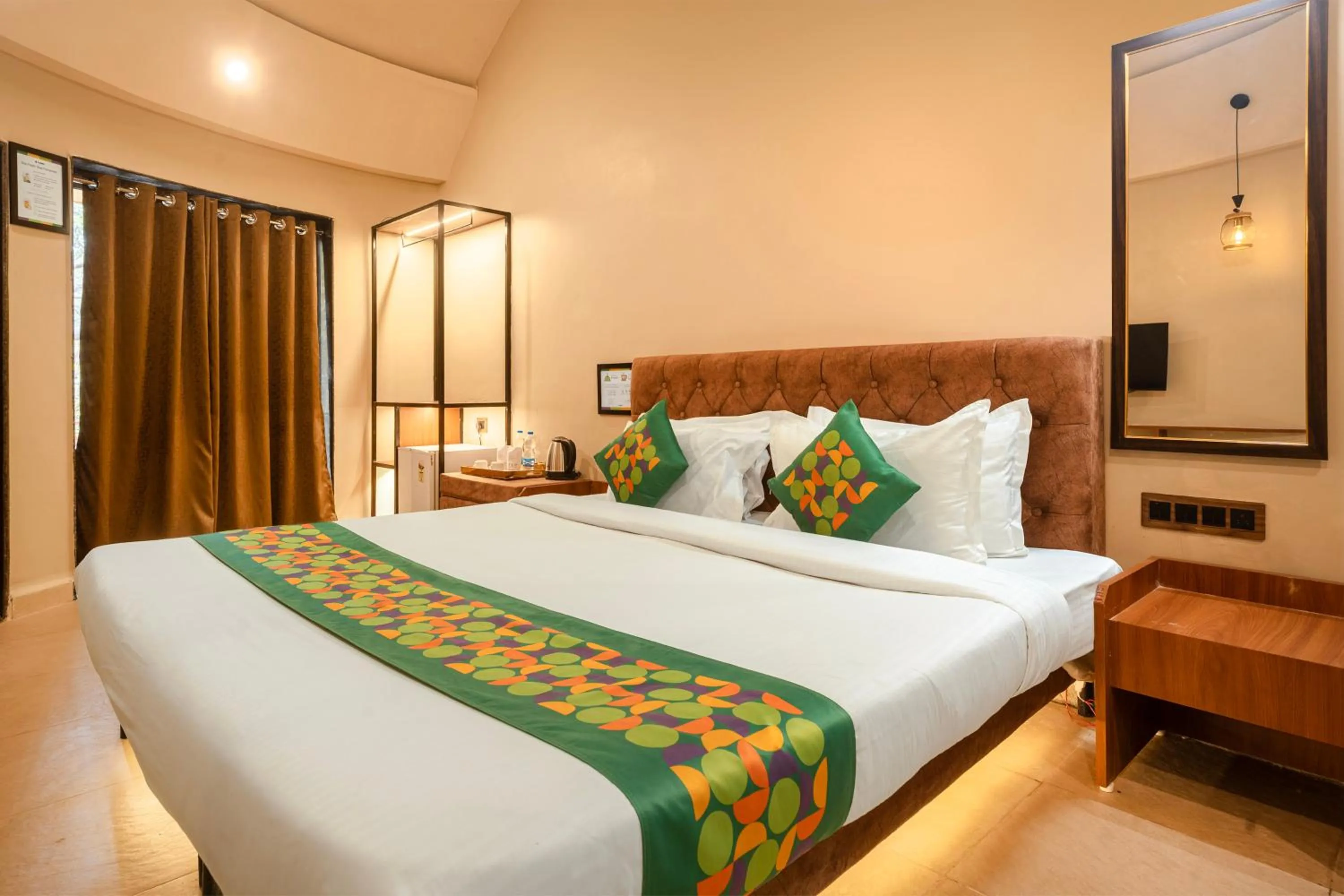Bedroom, Bed in Treebo Premium Mowgli's Den Pench with Swimming Pool