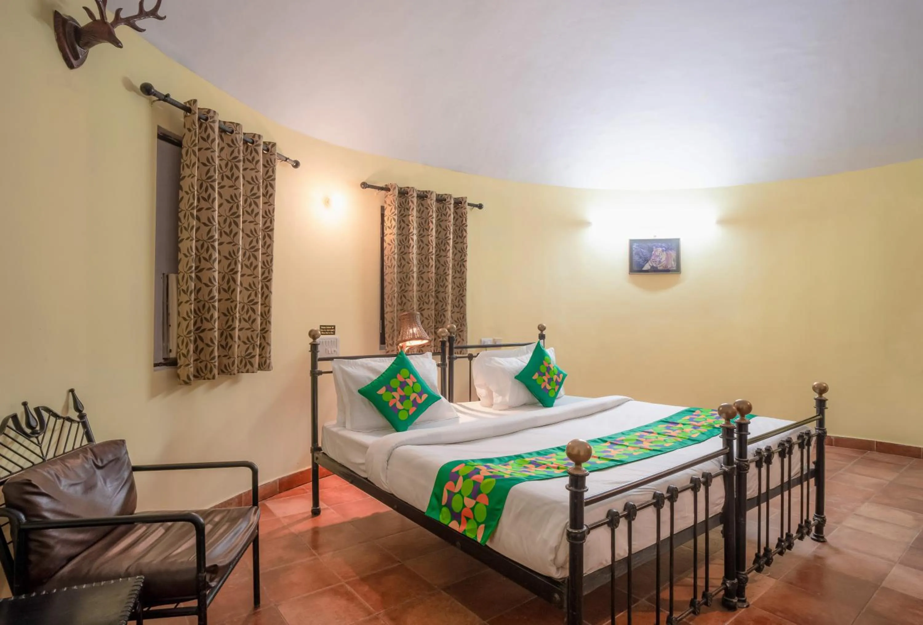 Bedroom, Bed in Treebo Premium Mowgli's Den, Pench