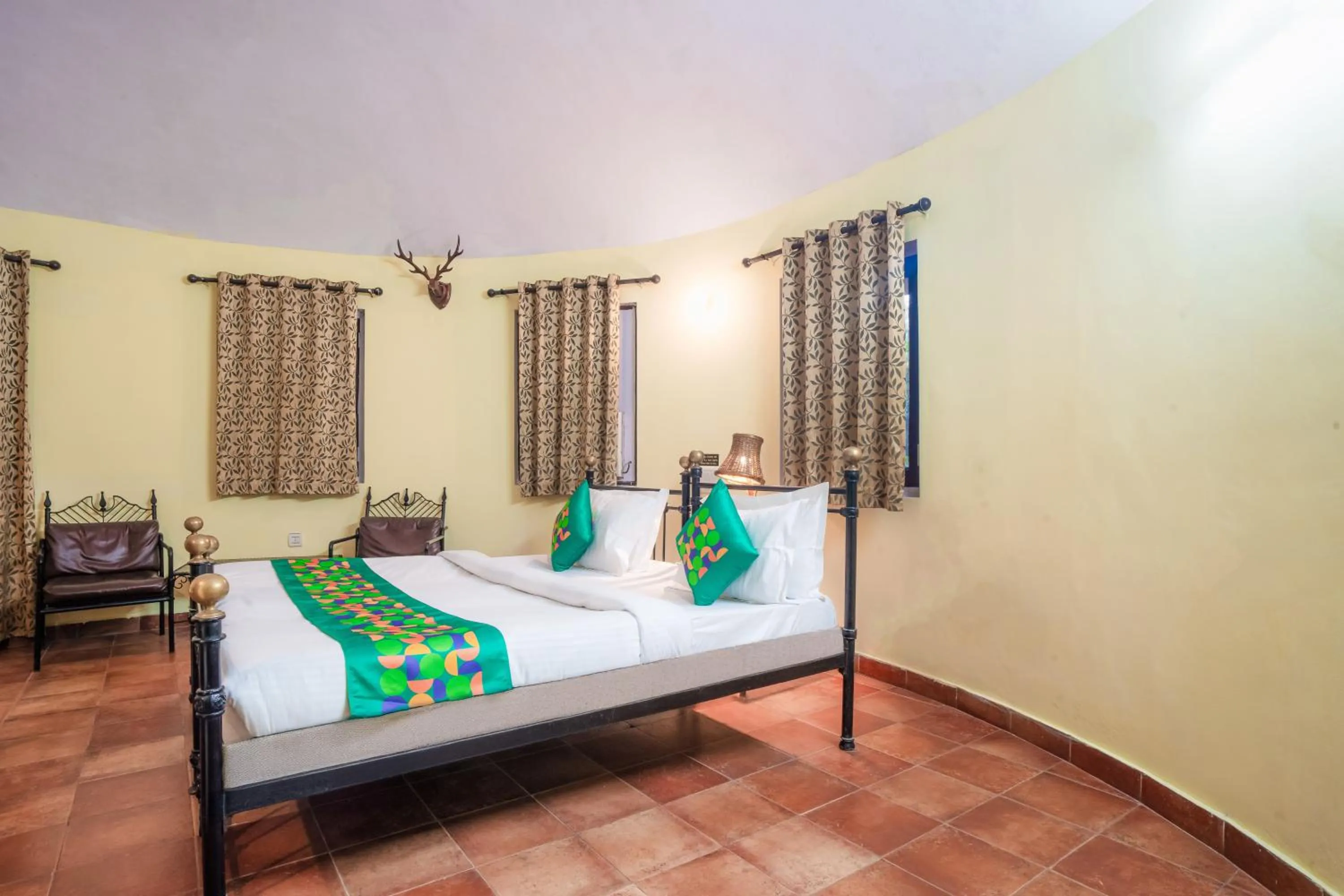 Bedroom, Bed in Treebo Premium Mowgli's Den, Pench