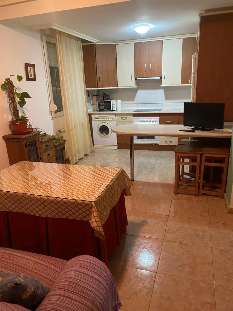 Kitchen or kitchenette in Hostal y Apartamentos la Vereda