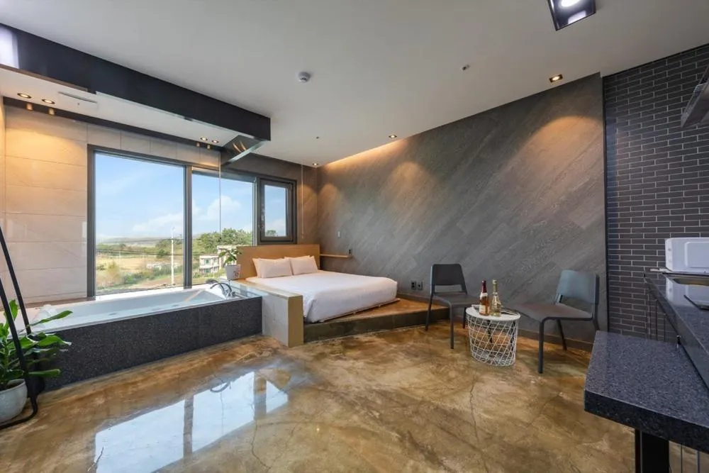 Bed in Gangneung Terrain by W Pension