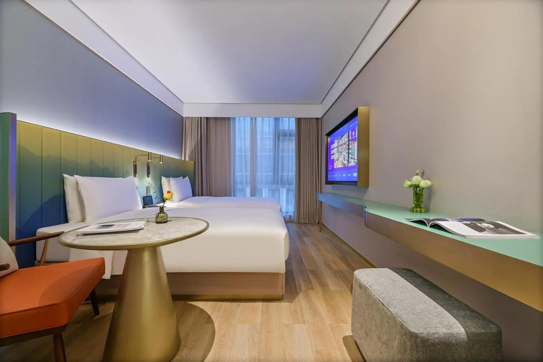 Photo of the whole room, Bed in Manxin Hotel Shanghai Hongqiao Airport International Exhibition Center