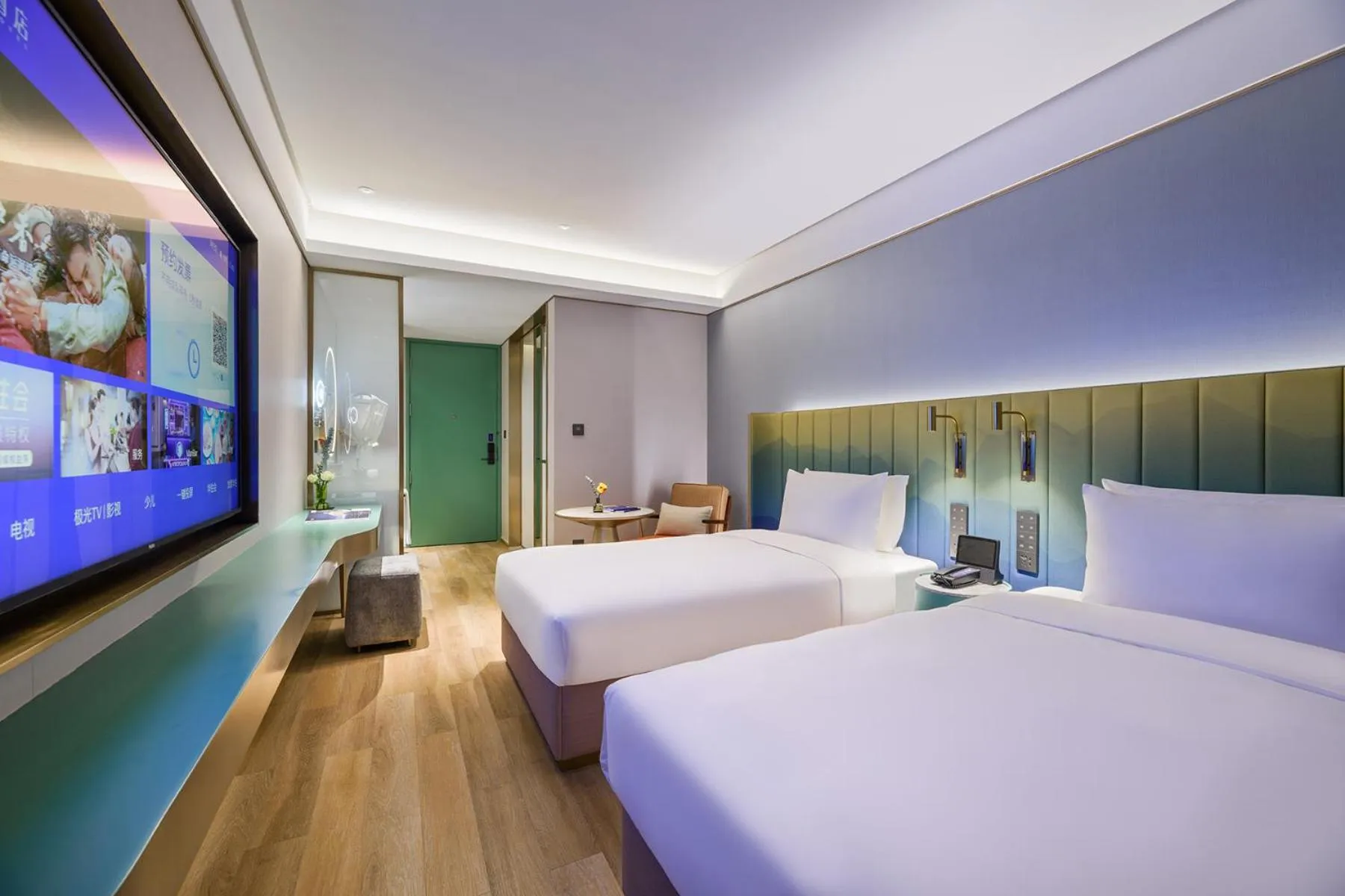 Bed in Manxin Hotel Shanghai Hongqiao Airport International Exhibition Center