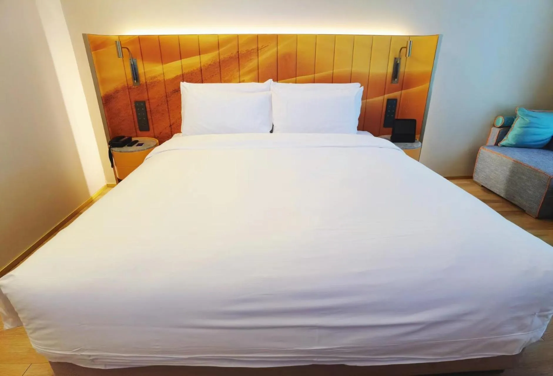 Bed in Manxin Hotel Shanghai Hongqiao Airport International Exhibition Center