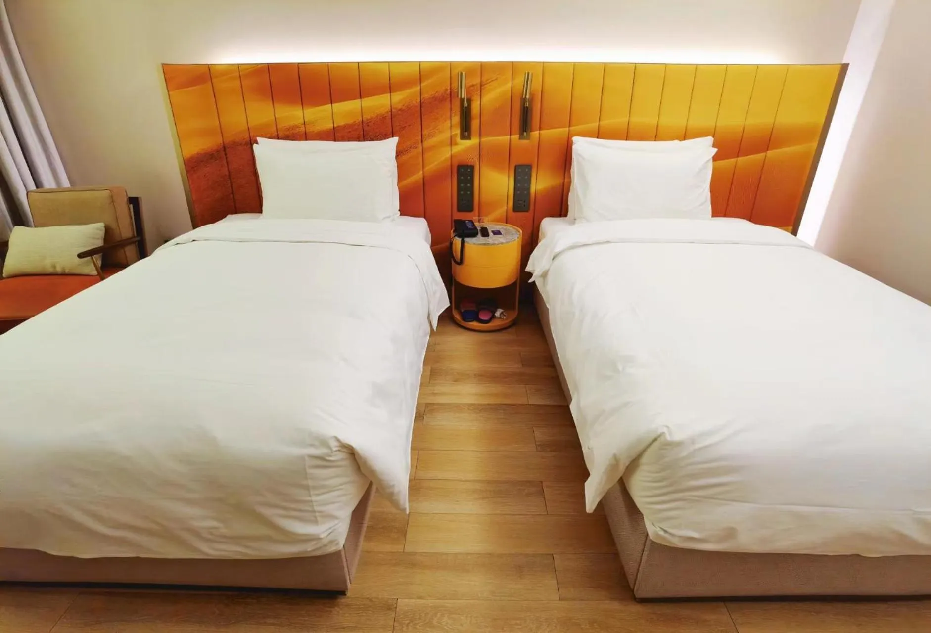 Bed in Manxin Hotel Shanghai Hongqiao Airport International Exhibition Center