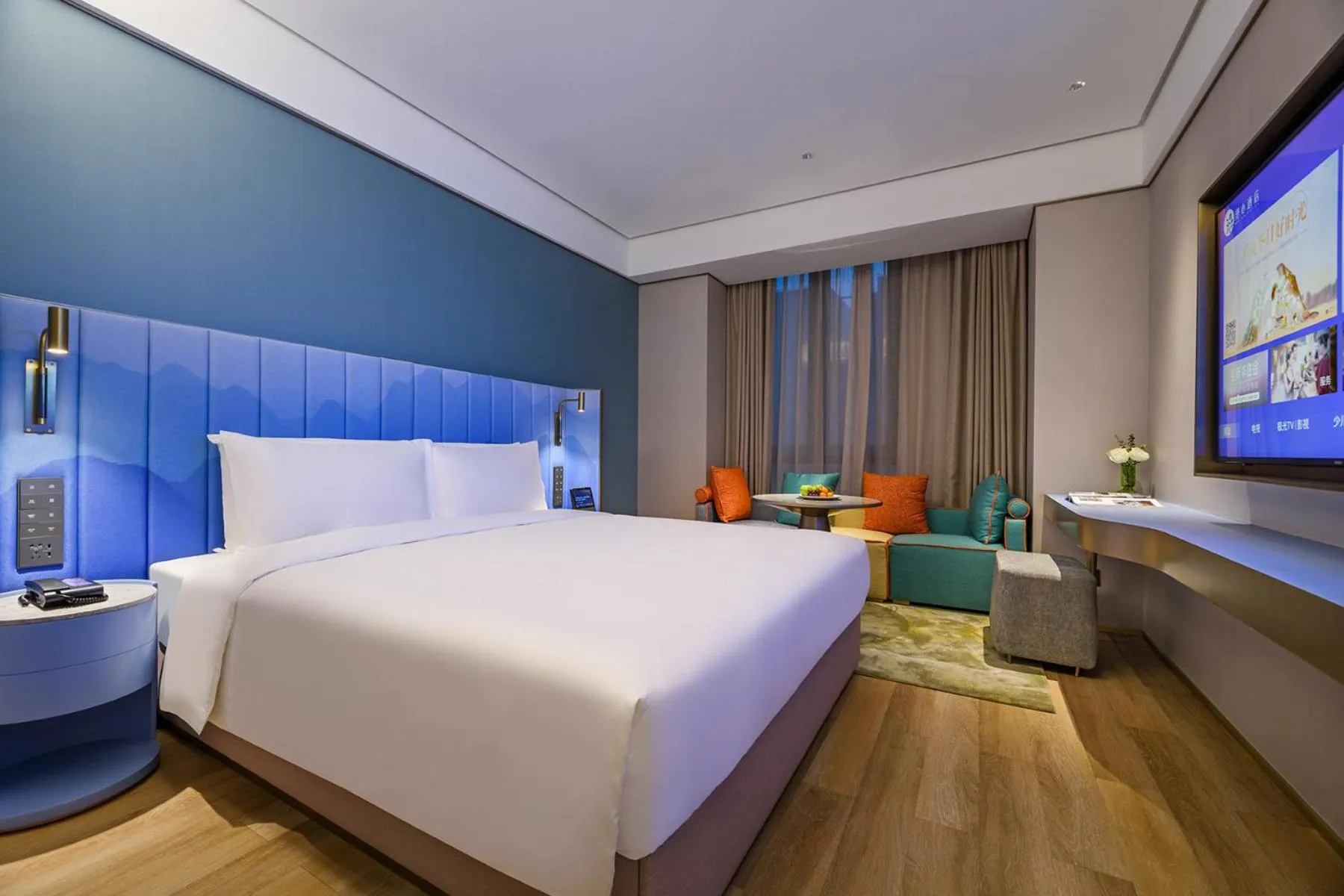 Bed in Manxin Hotel Shanghai Hongqiao Airport International Exhibition Center