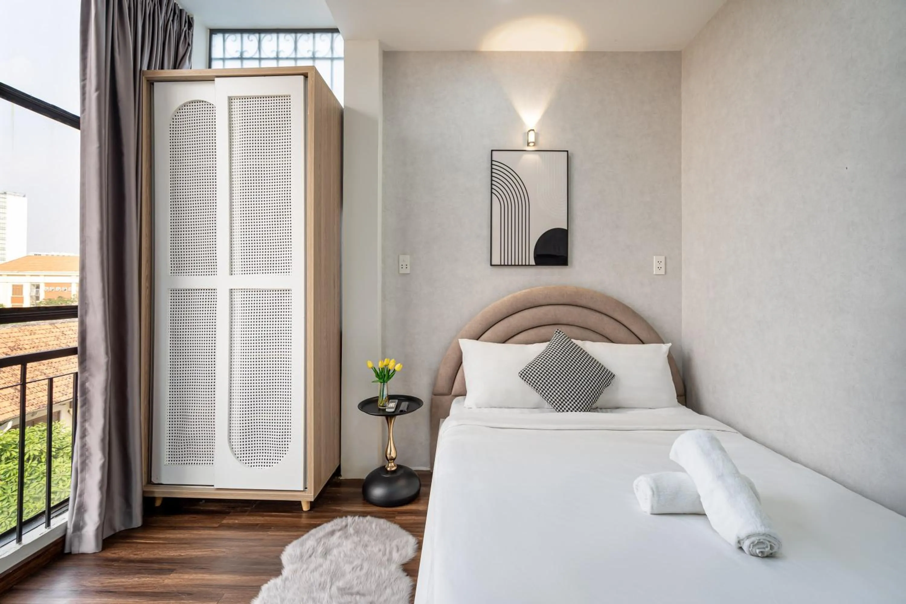 Bed in Lotus Lalala Inn Hotel