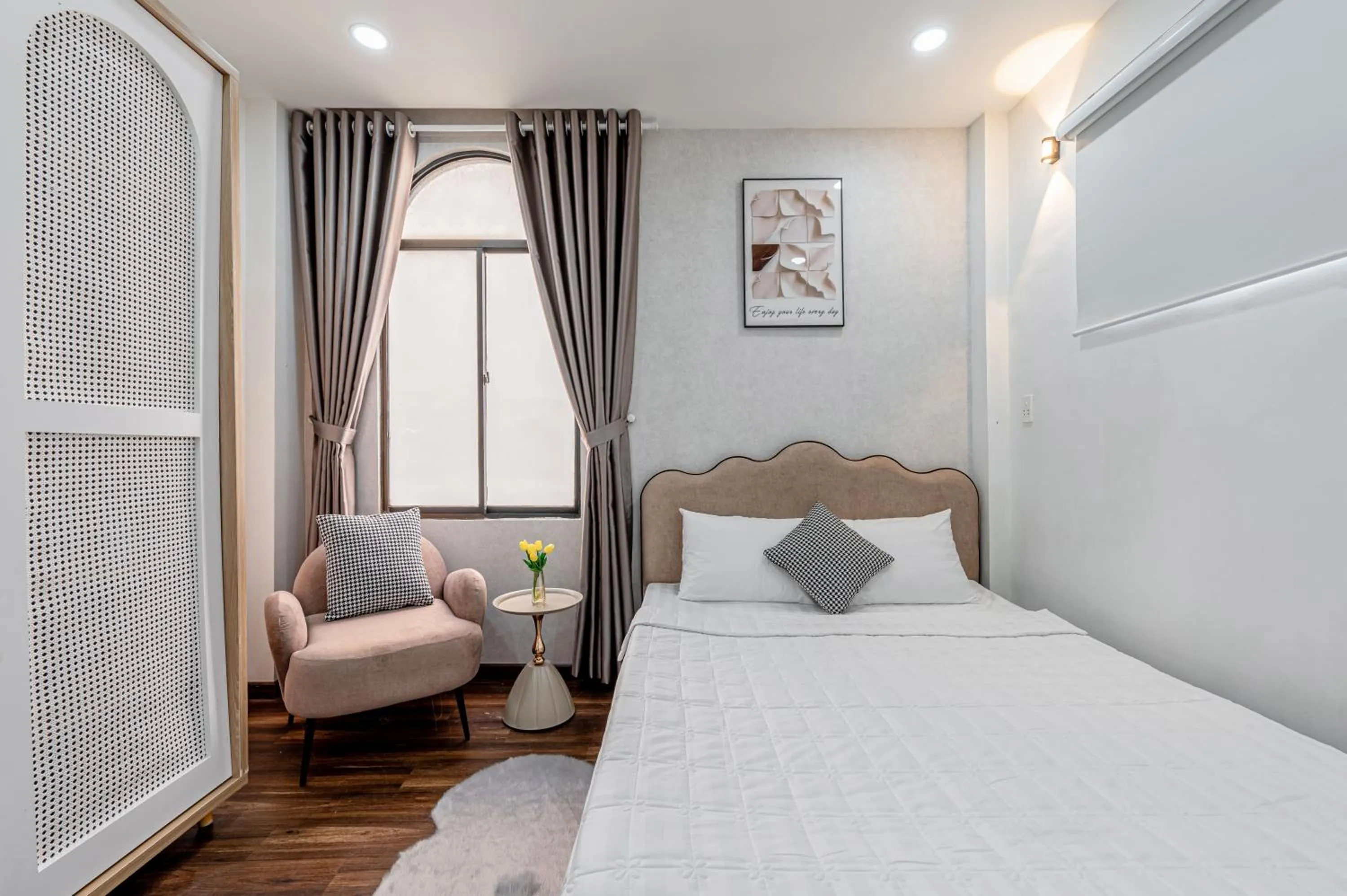 Bed in Lotus Lalala Inn Hotel