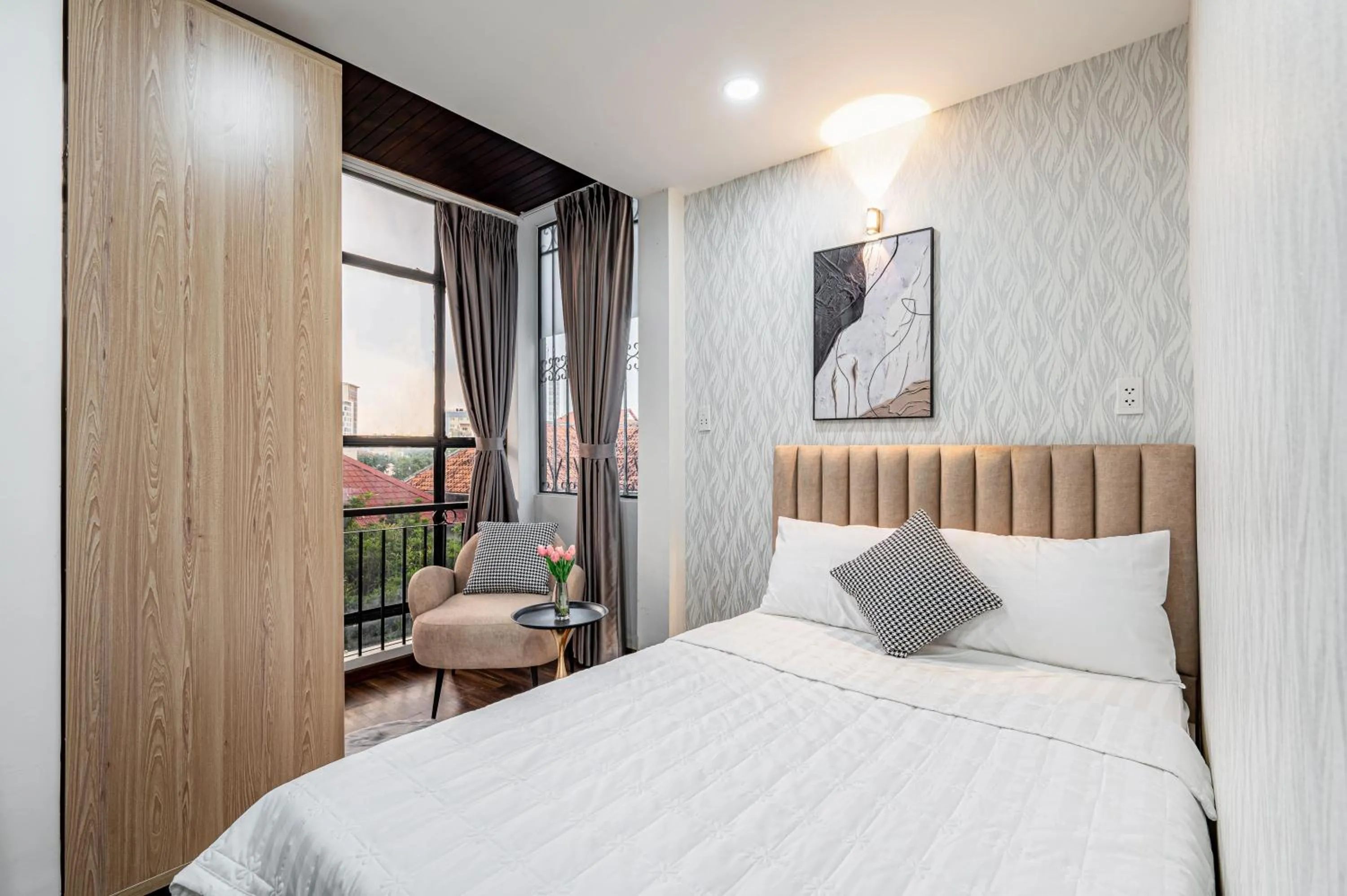 Bed in Lotus Lalala Inn Hotel