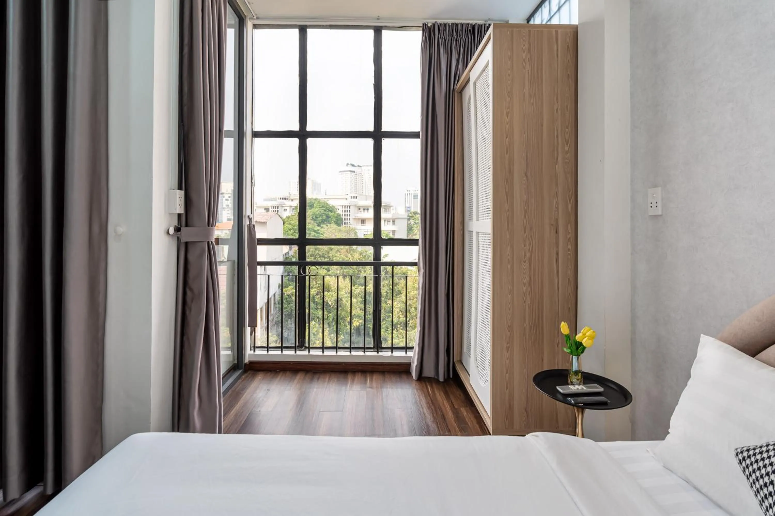 Bed in Lotus Lalala Inn Hotel