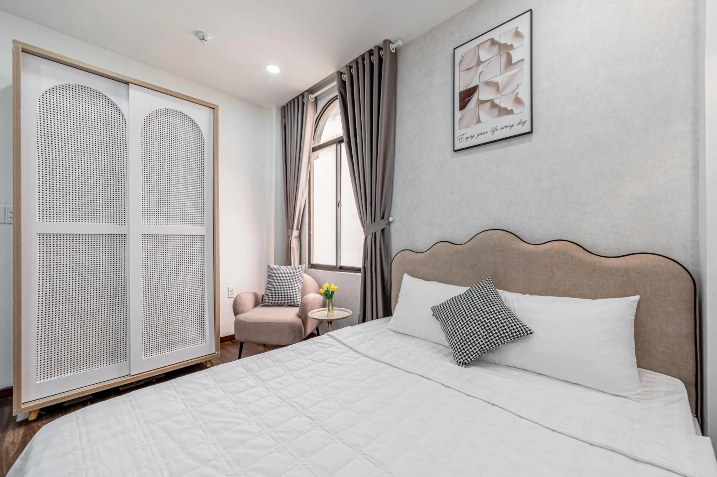 Bed in Lotus Lalala Inn Hotel