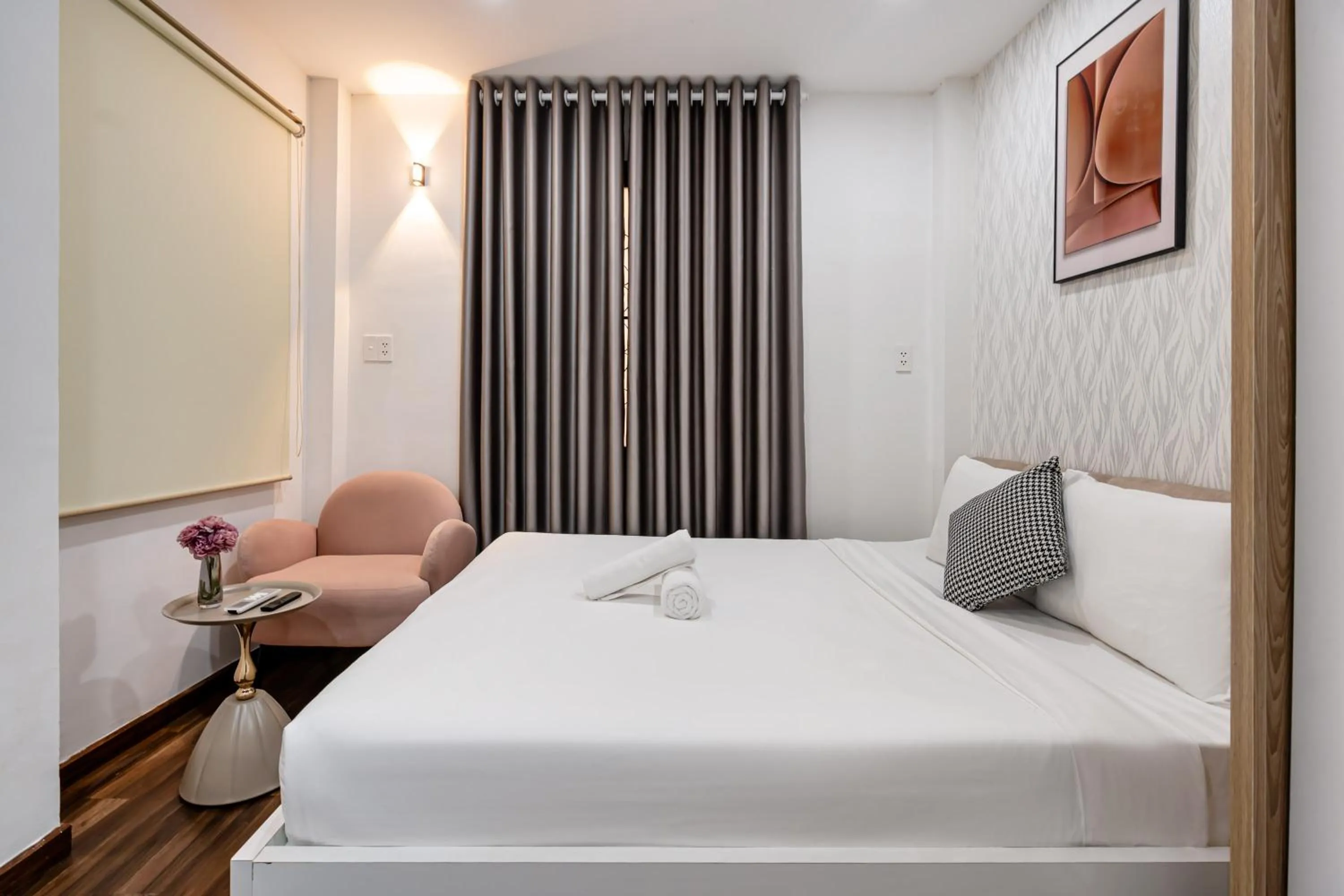 Bed in Lotus Lalala Inn Hotel