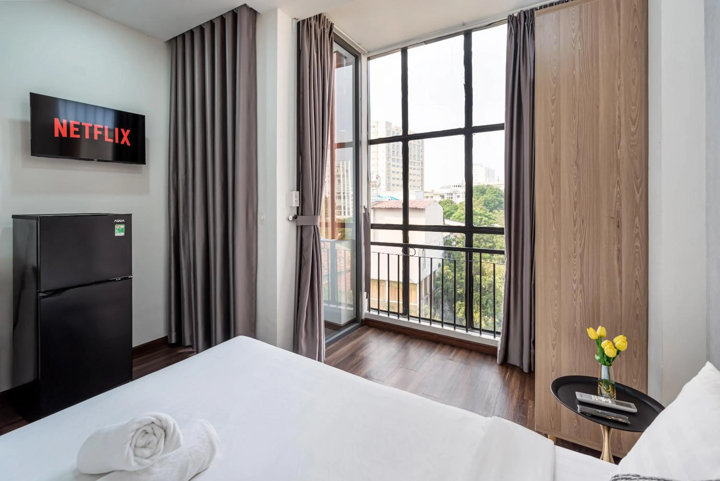 Bed in Lotus Lalala Inn Hotel