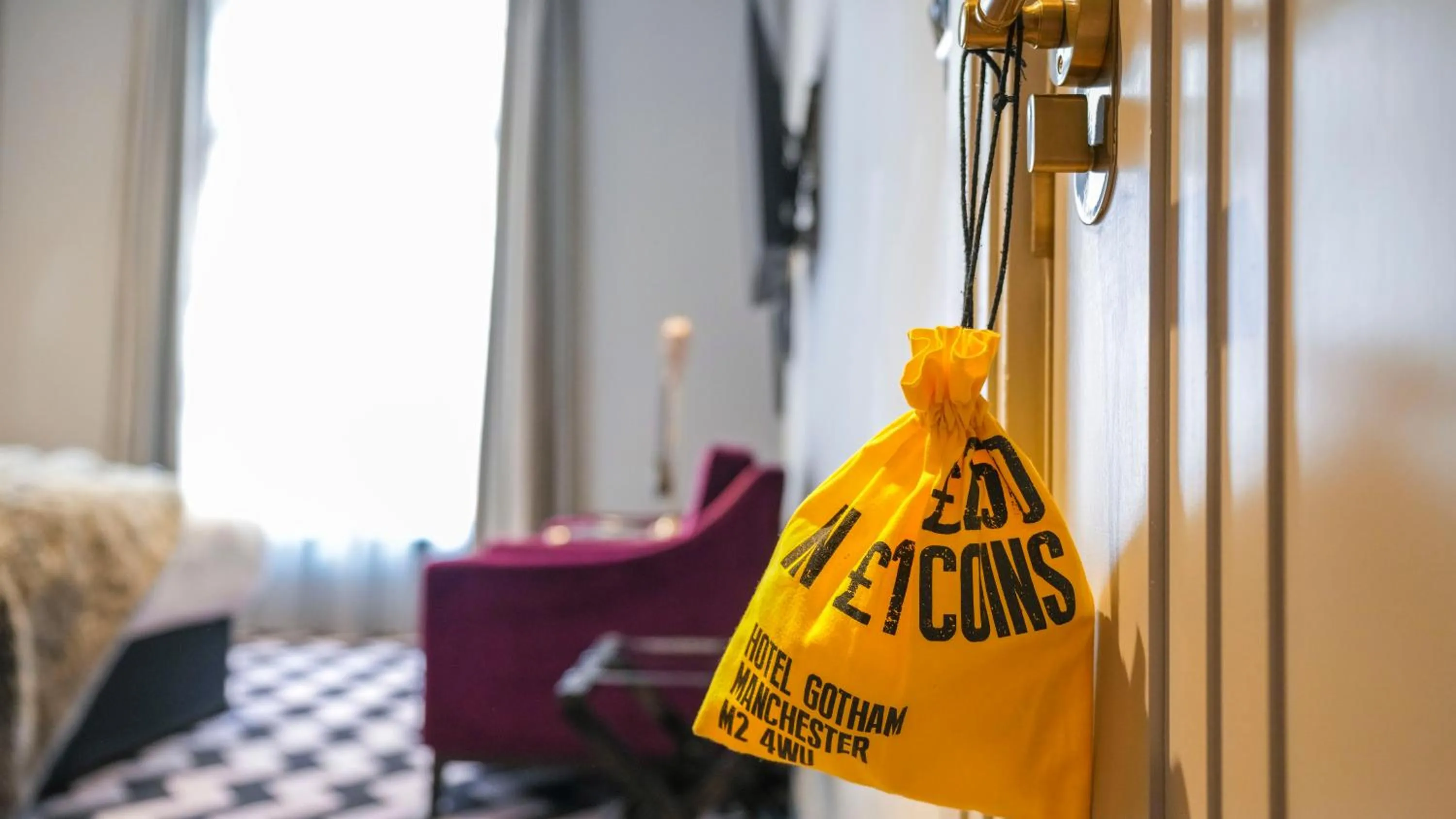 Seating area in Hotel Gotham