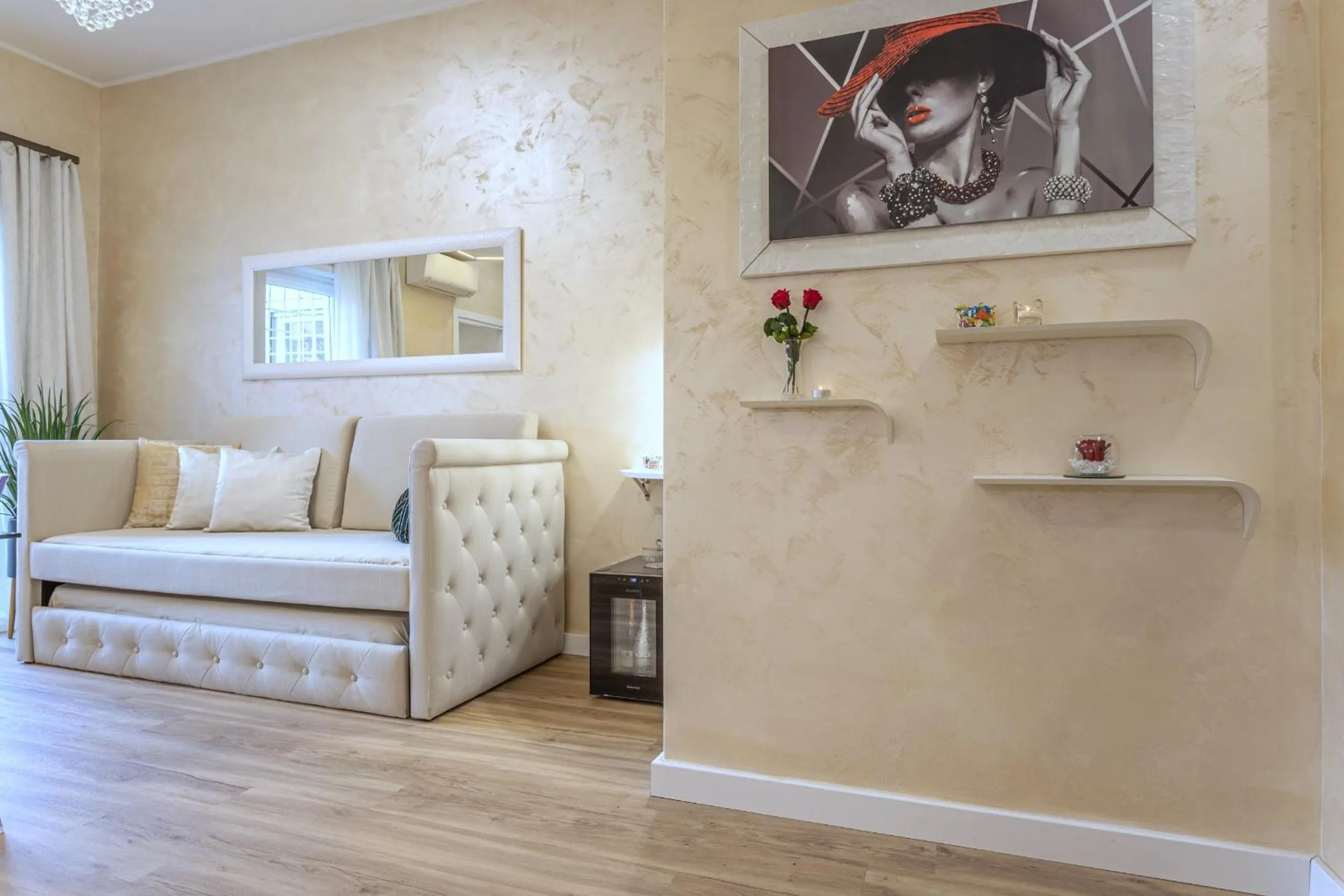 Living room, Bed in San Pietro Panoramic View