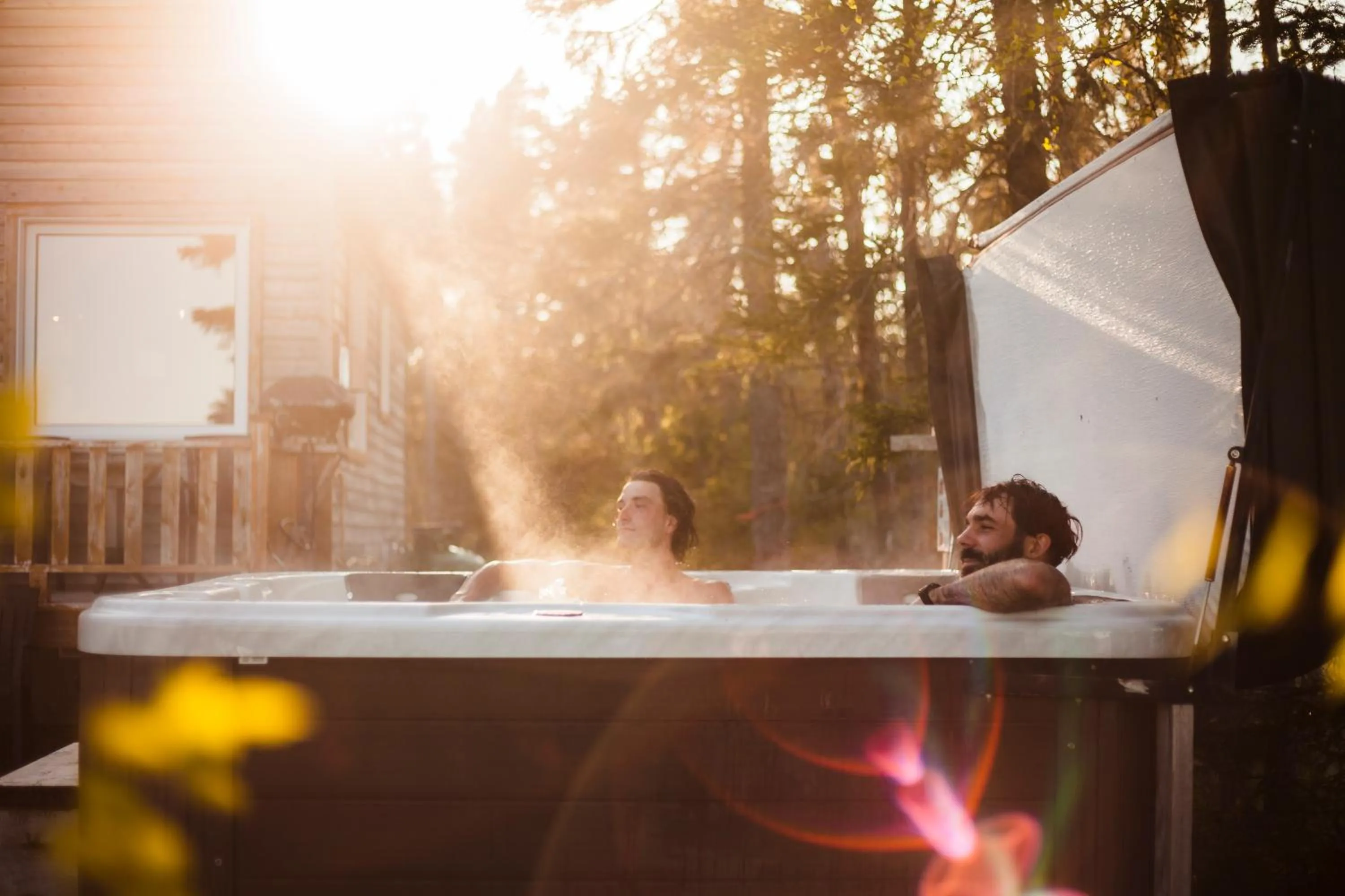 Hot Tub in Chalets du bout du monde