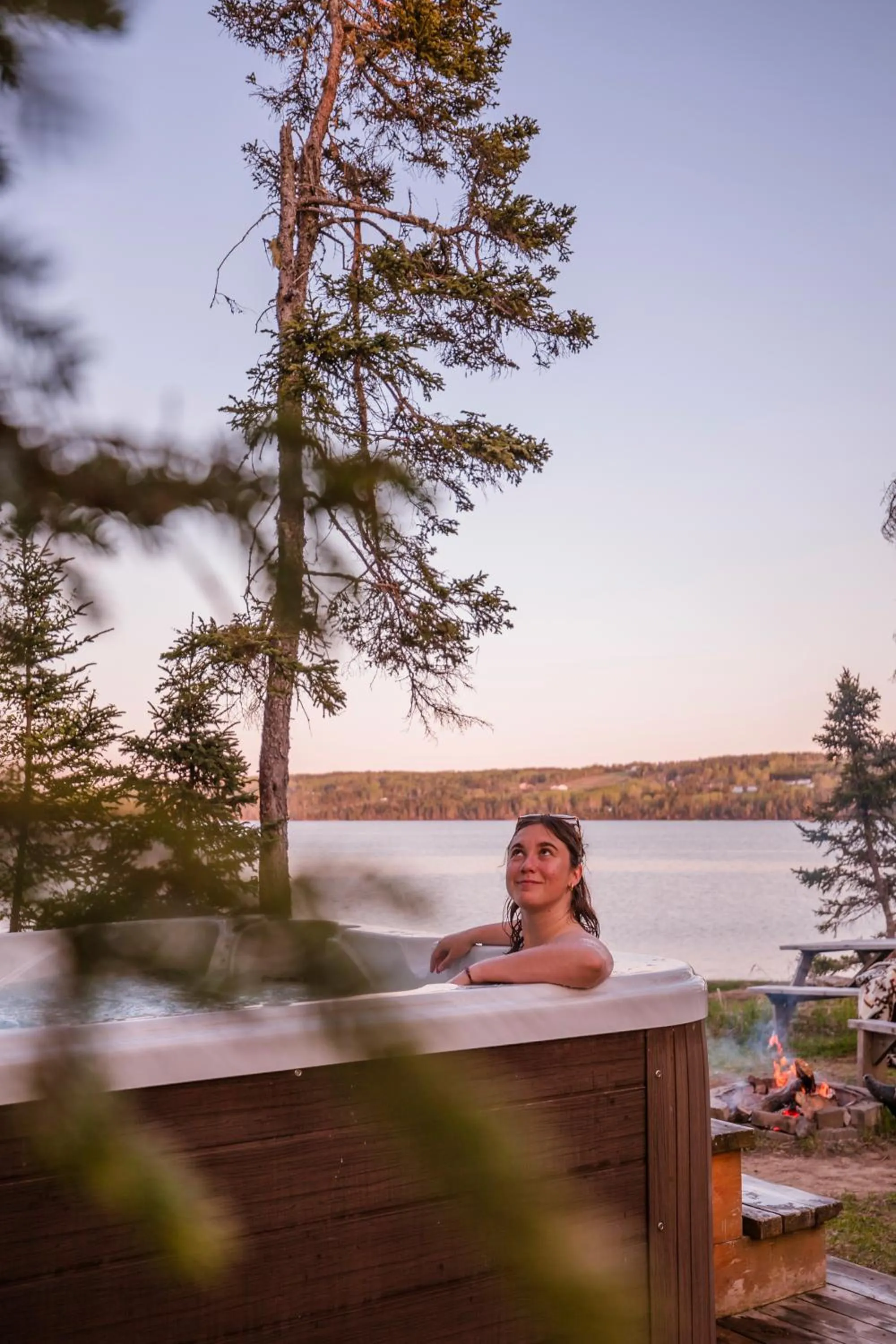 Hot Tub in Chalets du bout du monde