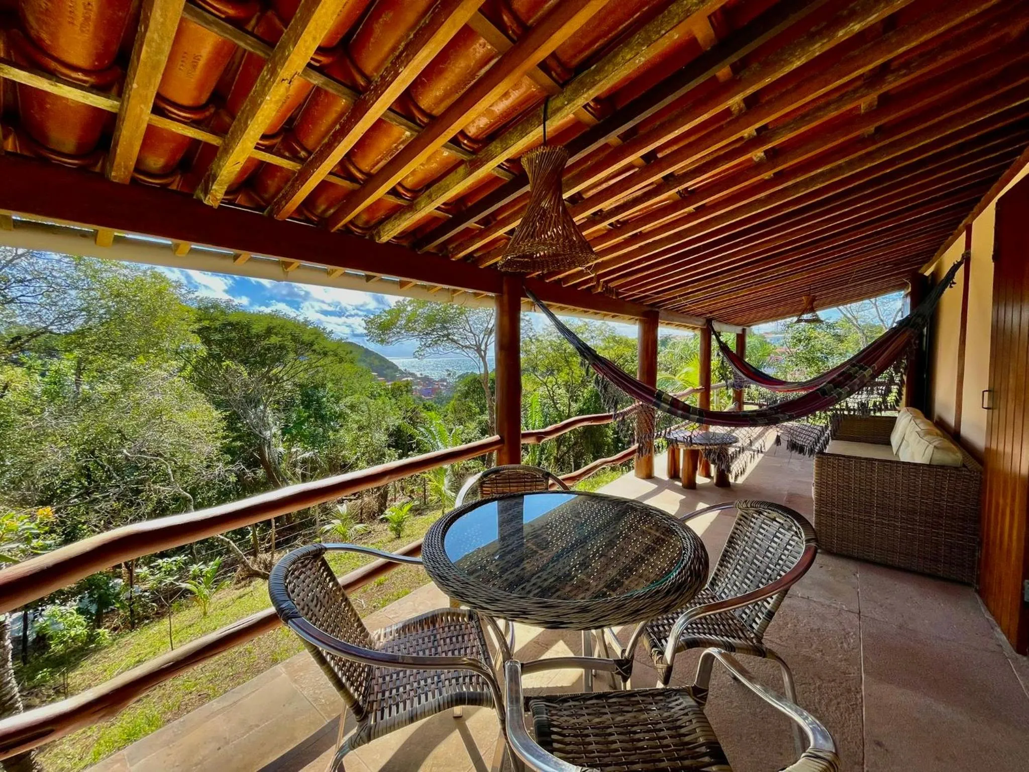 Balcony/Terrace in Pousada Colibri