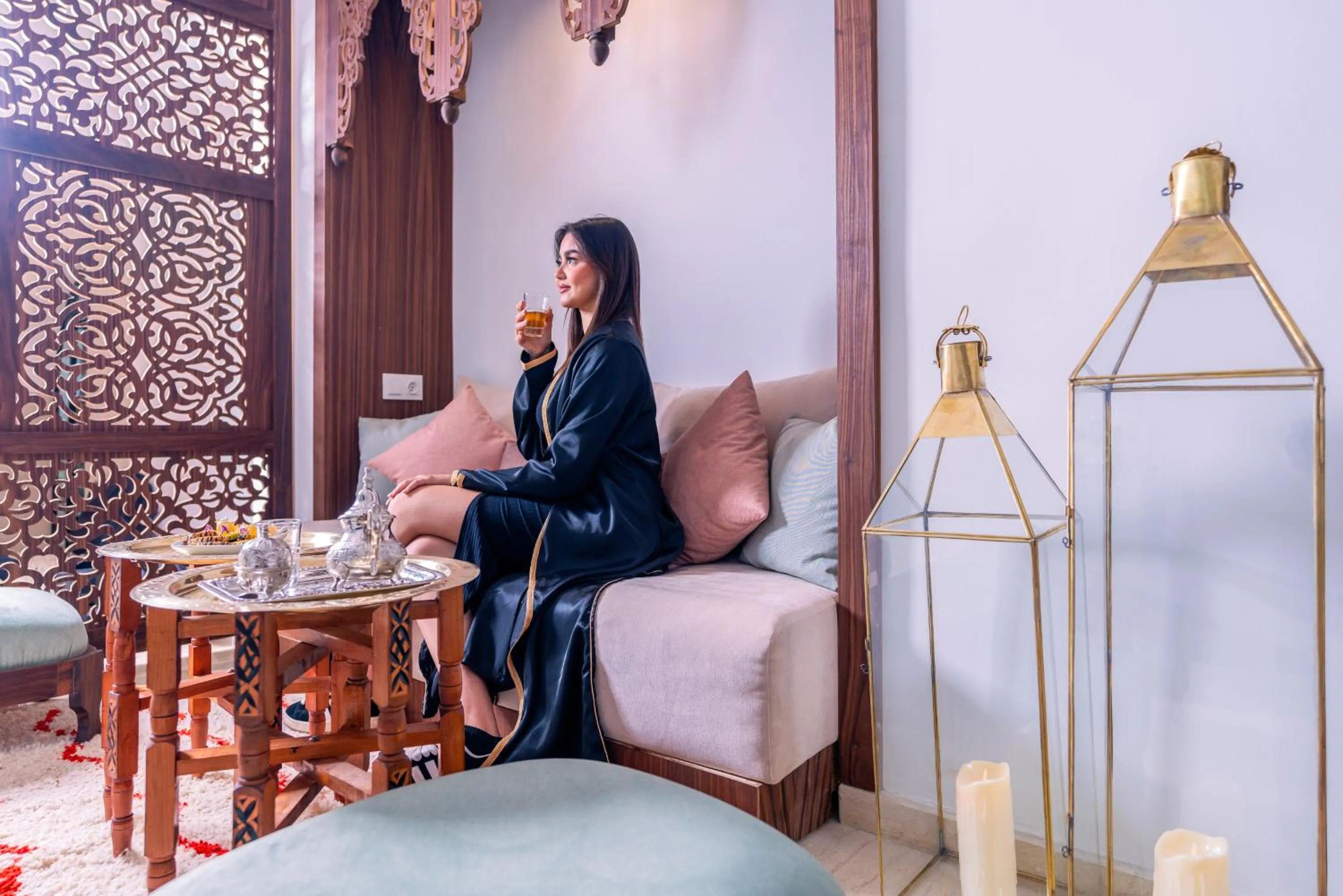 Communal lounge/ TV room in Maison H Kasbah