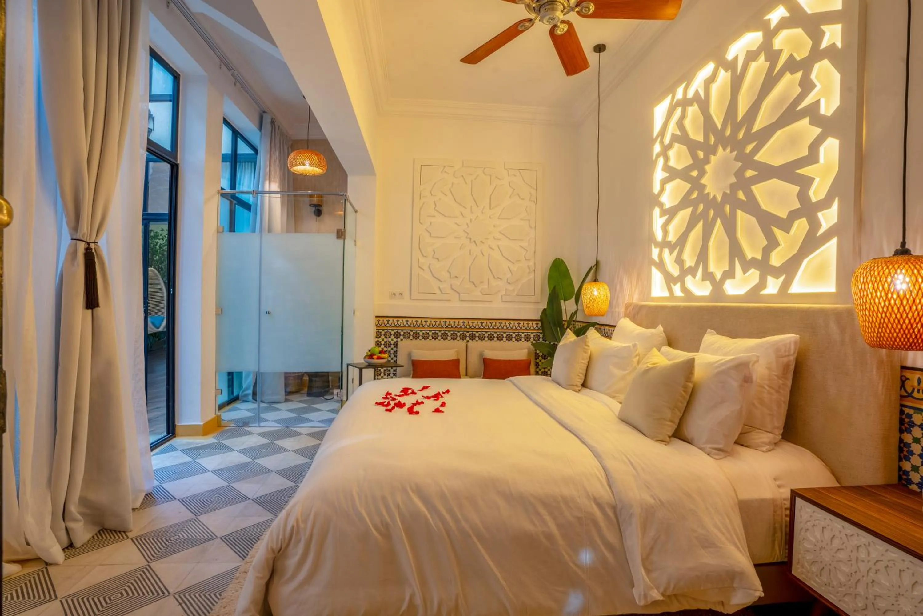 Decorative detail, Bed in Maison H Kasbah