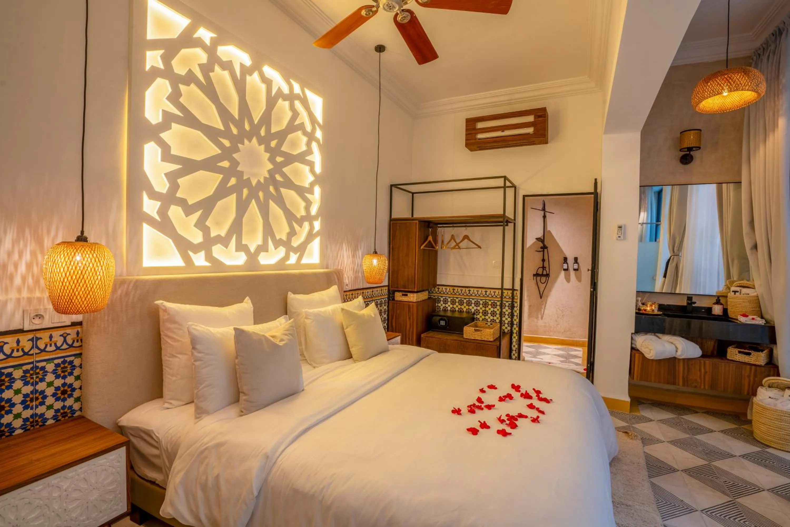 Decorative detail, Bed in Maison H Kasbah